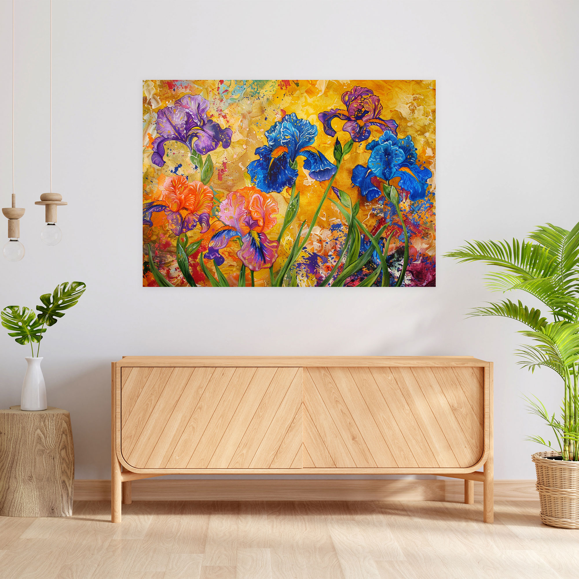 Van Gogh Irisleri Duvar Dekorasyonu - Ev Dekorasyonu Kanvas Tablo Sanatı