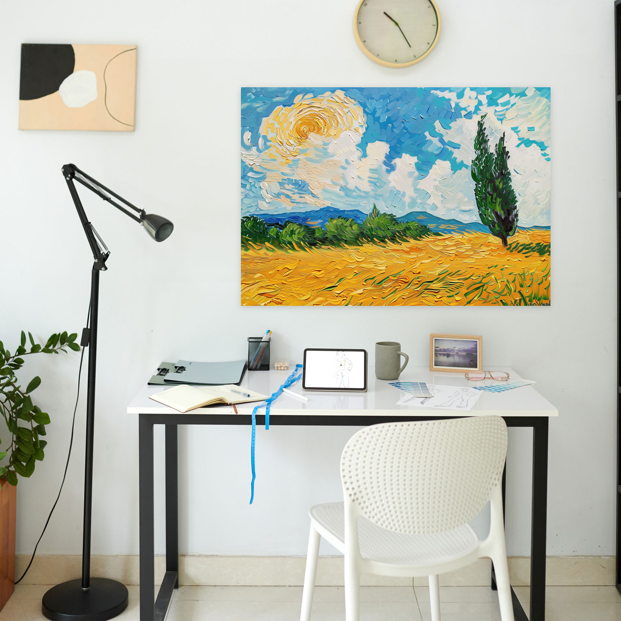 Wheatfield With Cypresses Vincent Van Gogh Canvas Print - Vincent Van Gogh, Canvas, Canvas Print, Wall Decoration