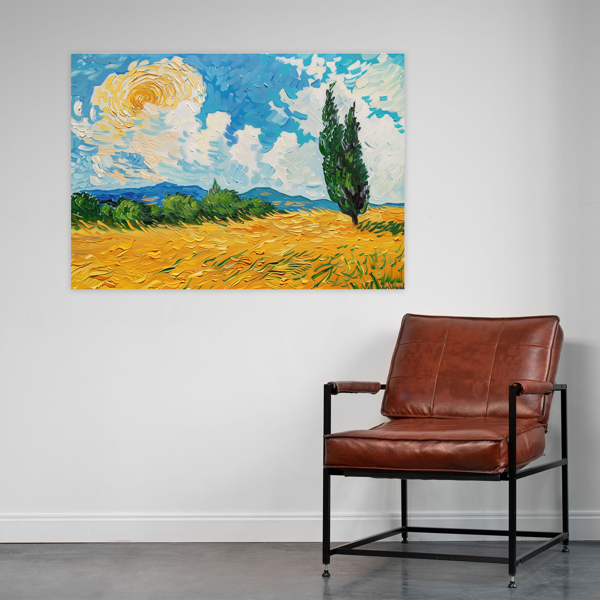 Wheatfield With Cypresses Vincent Van Gogh Canvas Print - Vincent Van Gogh, Canvas, Canvas Print, Wall Decoration