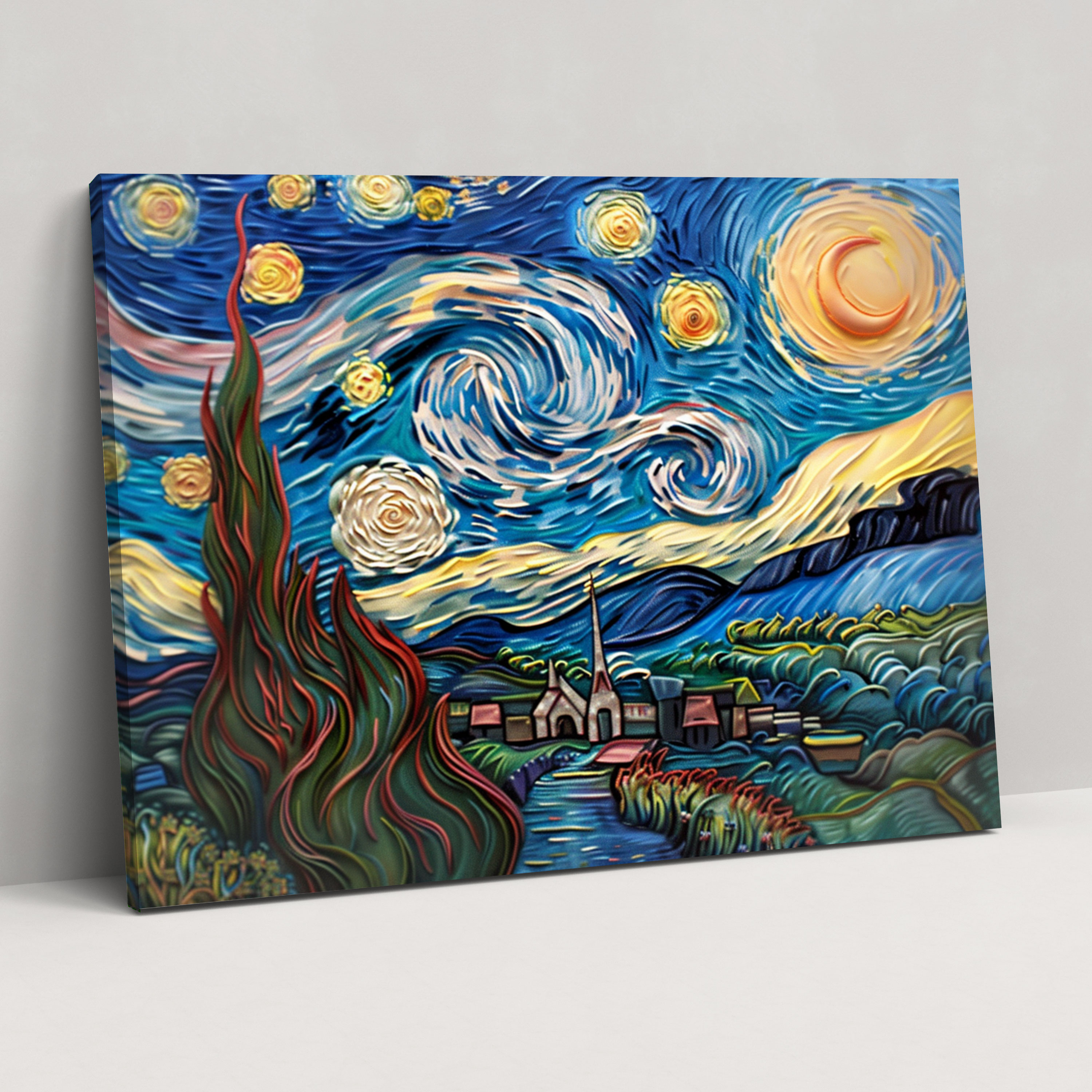 Vincent Van Gogh Starry Night Canvas Print - Vincent Van Gogh, Home Decoration, Wall Decoration, Vincent Van Gogh