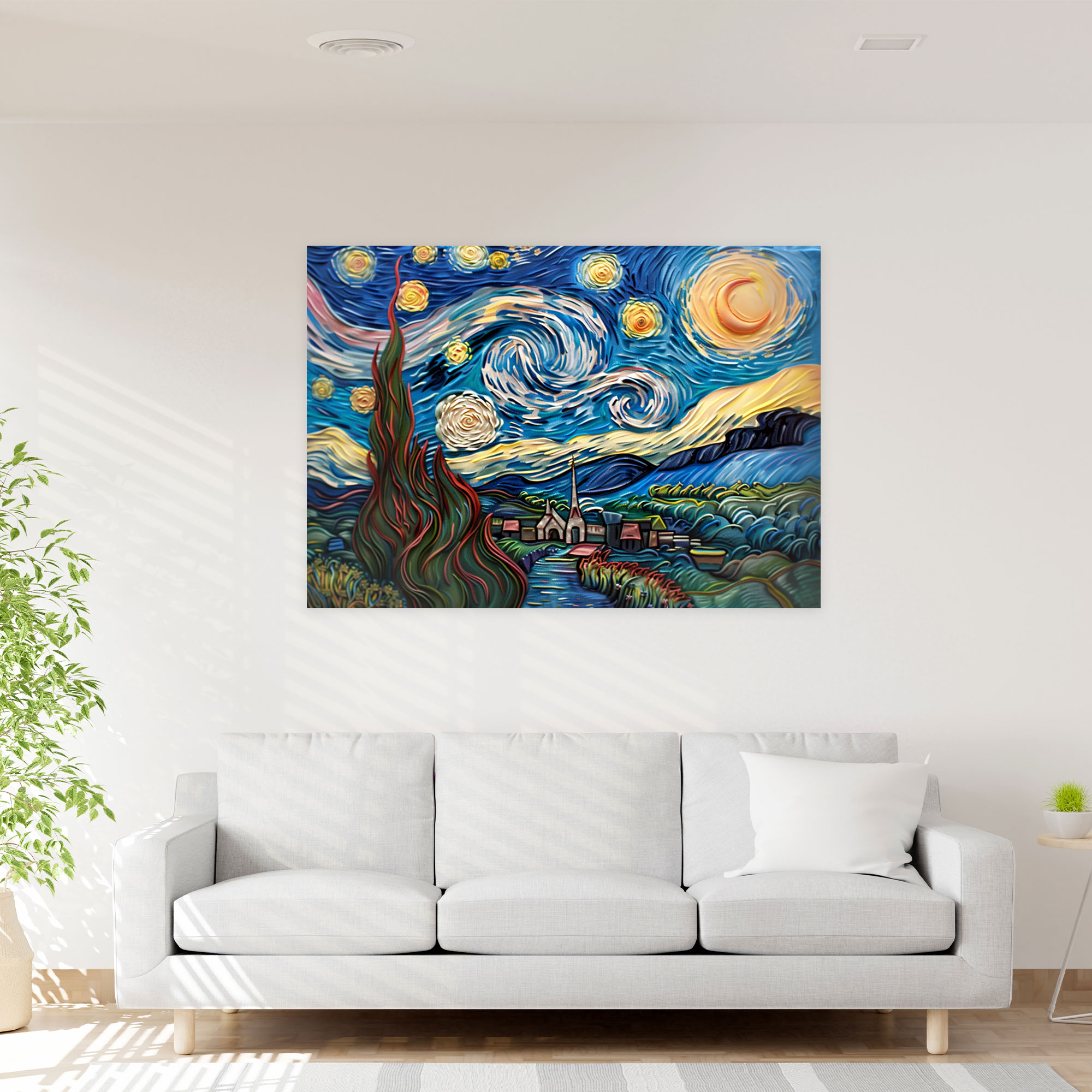 Vincent Van Gogh Starry Night Canvas Print - Vincent Van Gogh, Home Decoration, Wall Decoration, Vincent Van Gogh
