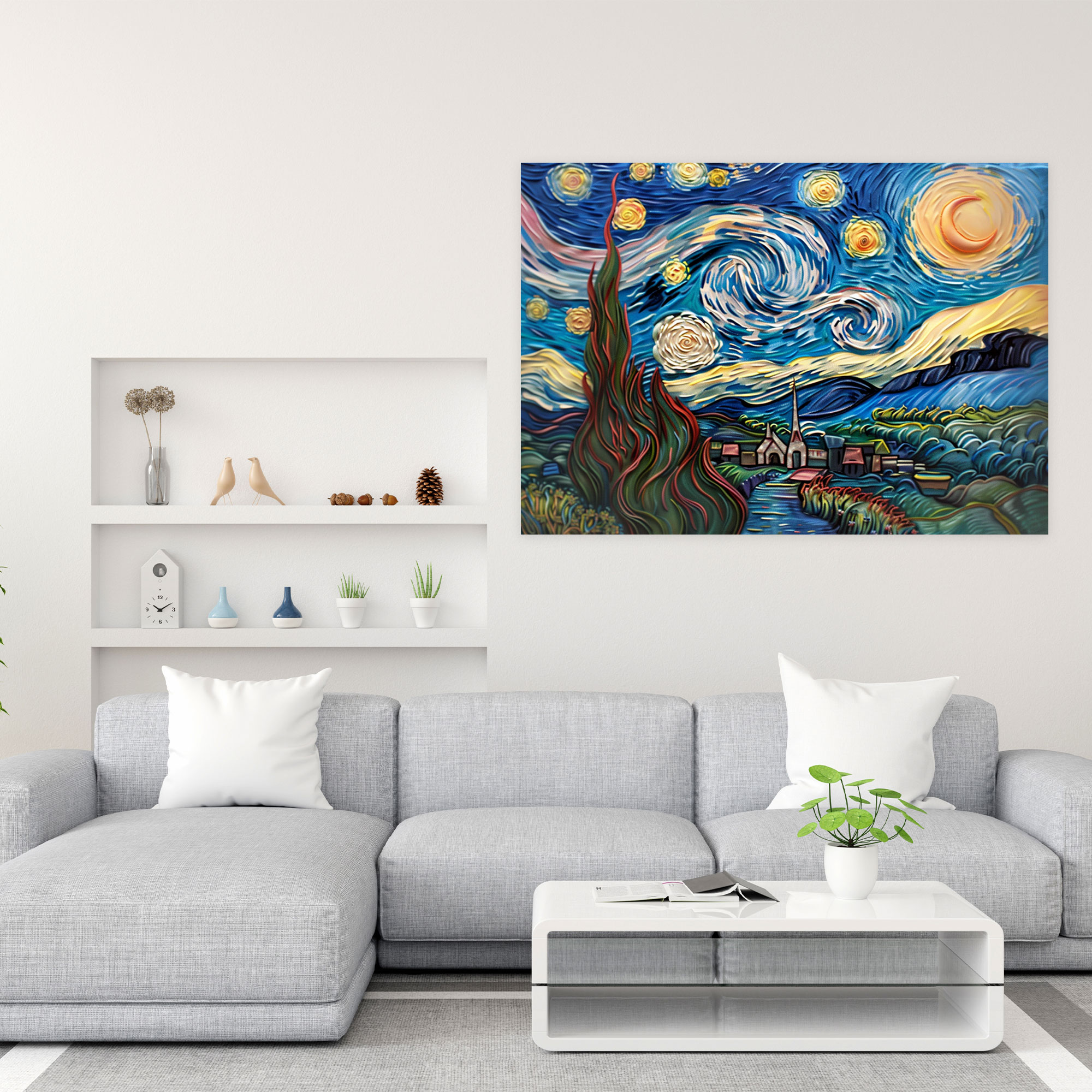 Vincent Van Gogh Starry Night Canvas Print - Vincent Van Gogh, Home Decoration, Wall Decoration, Vincent Van Gogh