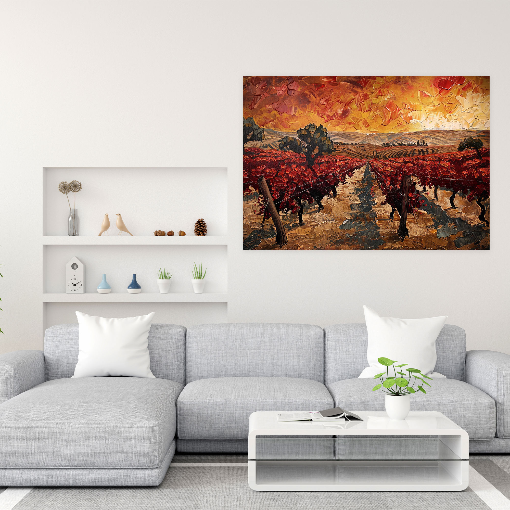Vincent Van Gogh The Red Vineyard Canvas Print - Vincent Van Gogh, Home Decoration, Canvas, Wall Art