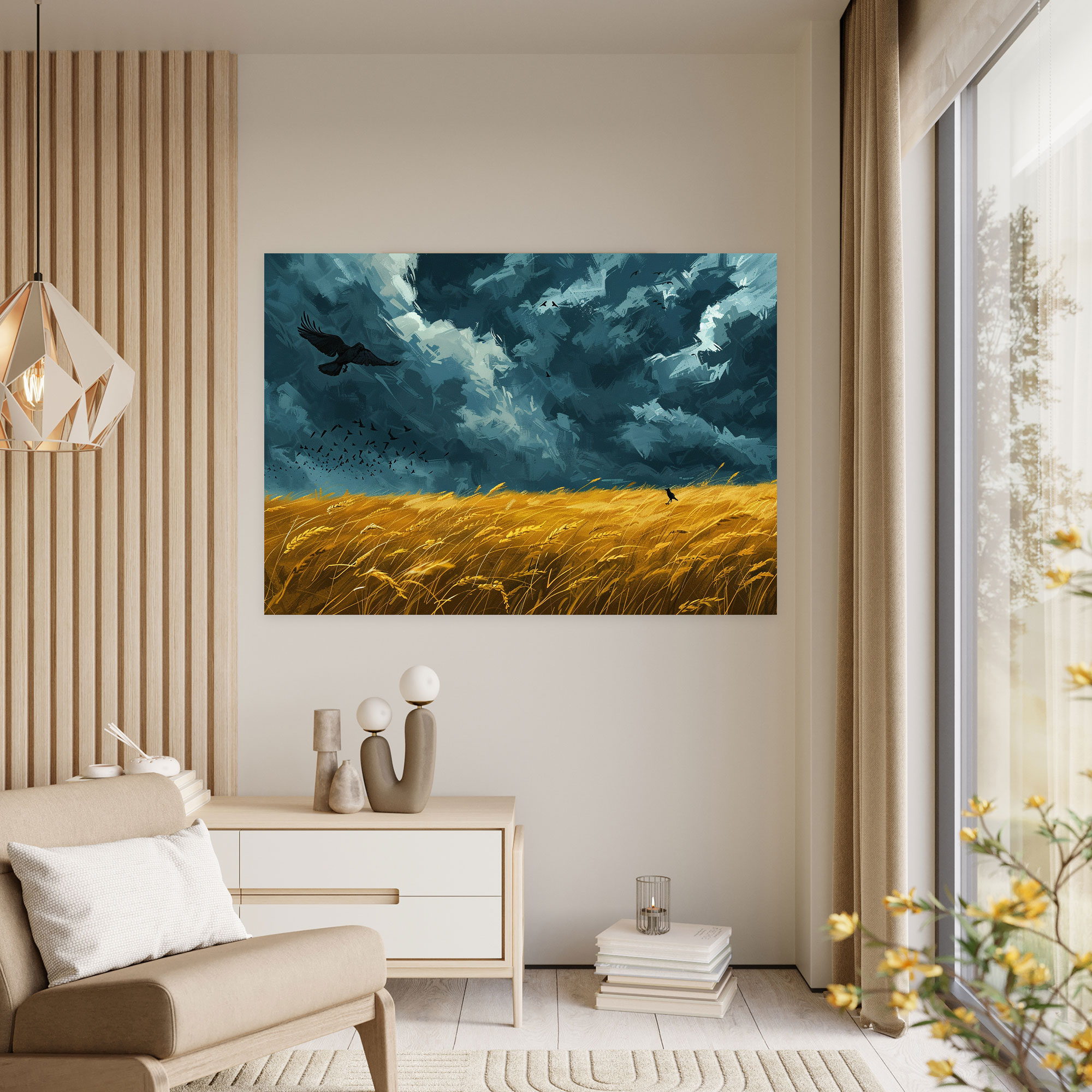 Wheatfield With Crows Canvas Print - Vincent Van Gogh, Canvas Wall Art, Home Decoration, Wall Decoration