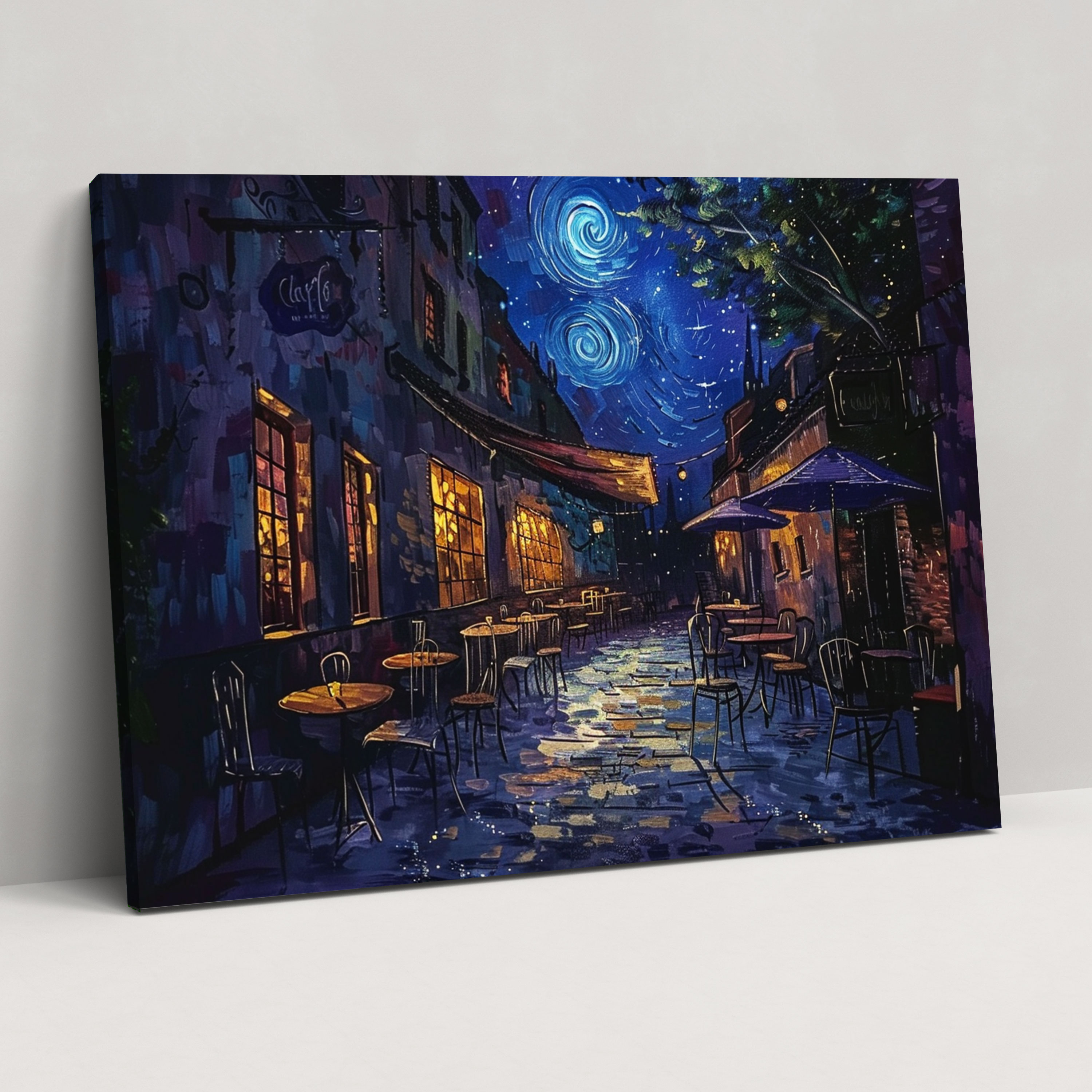 Gece Kafesi Duvar Sanatı - Vincent Van Gogh Kanvas Tablo Ev Dekorasyonu