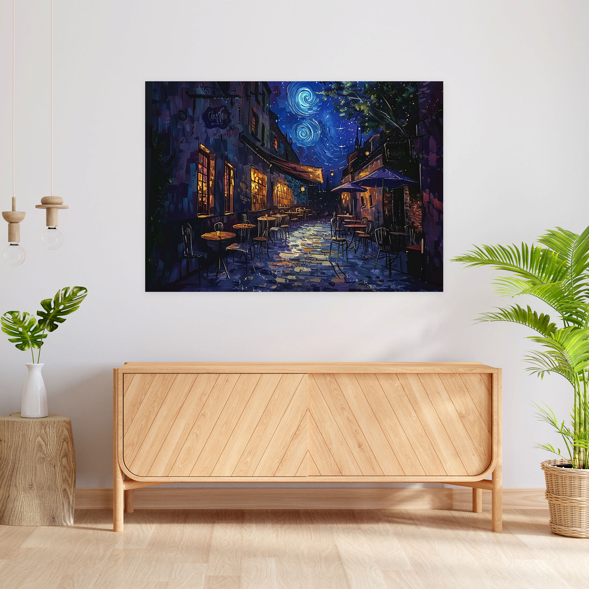 Gece Kafesi Duvar Sanatı - Vincent Van Gogh Kanvas Tablo Ev Dekorasyonu