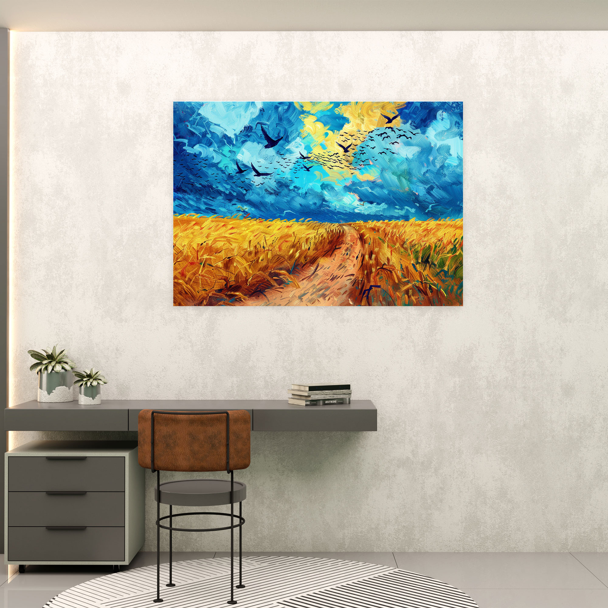 Vincent Van Gogh Buğday Tarlası Kanvas Tablo - Ev Dekorasyonu
