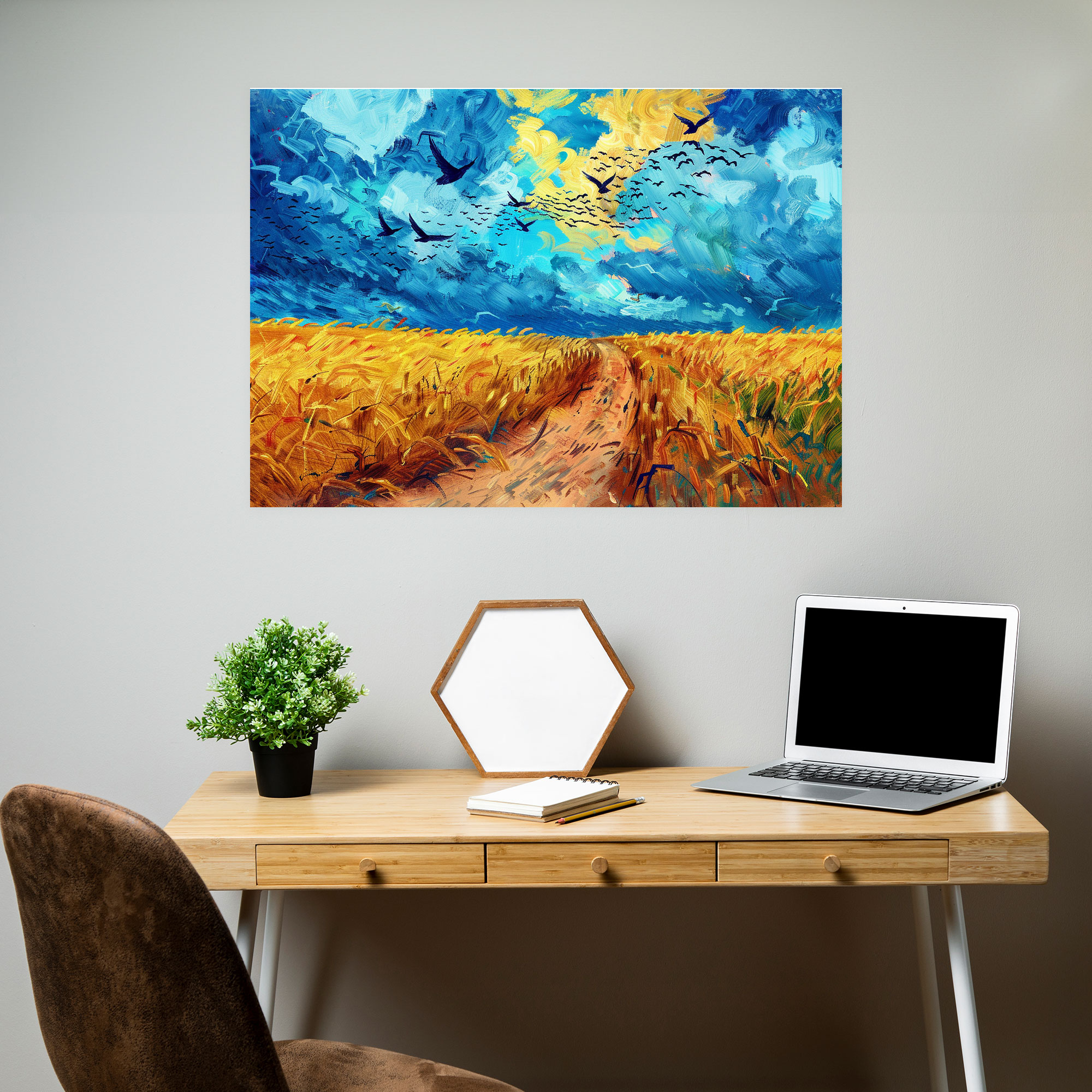 Vincent Van Gogh Buğday Tarlası Kanvas Tablo - Ev Dekorasyonu