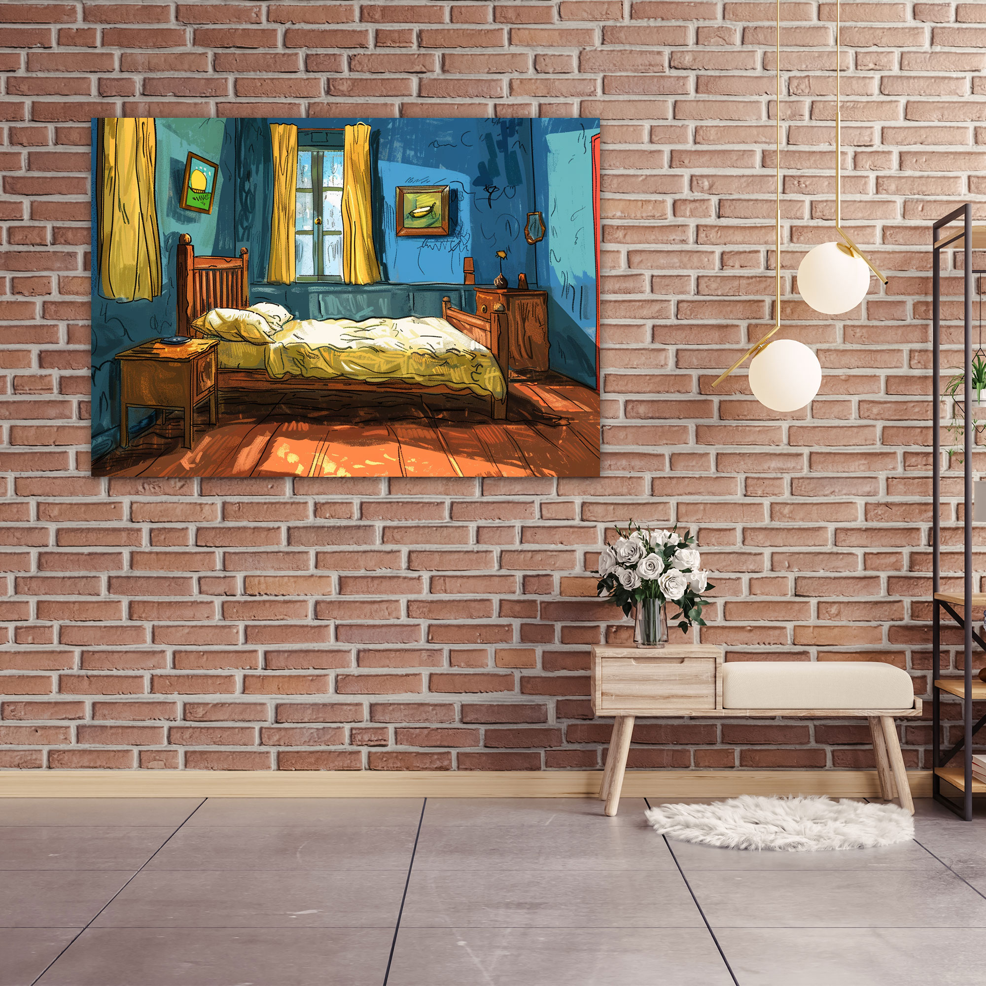 Vincent Van Gogh Yatak Odası Kanvas Tablo - Duvar Dekorasyonu