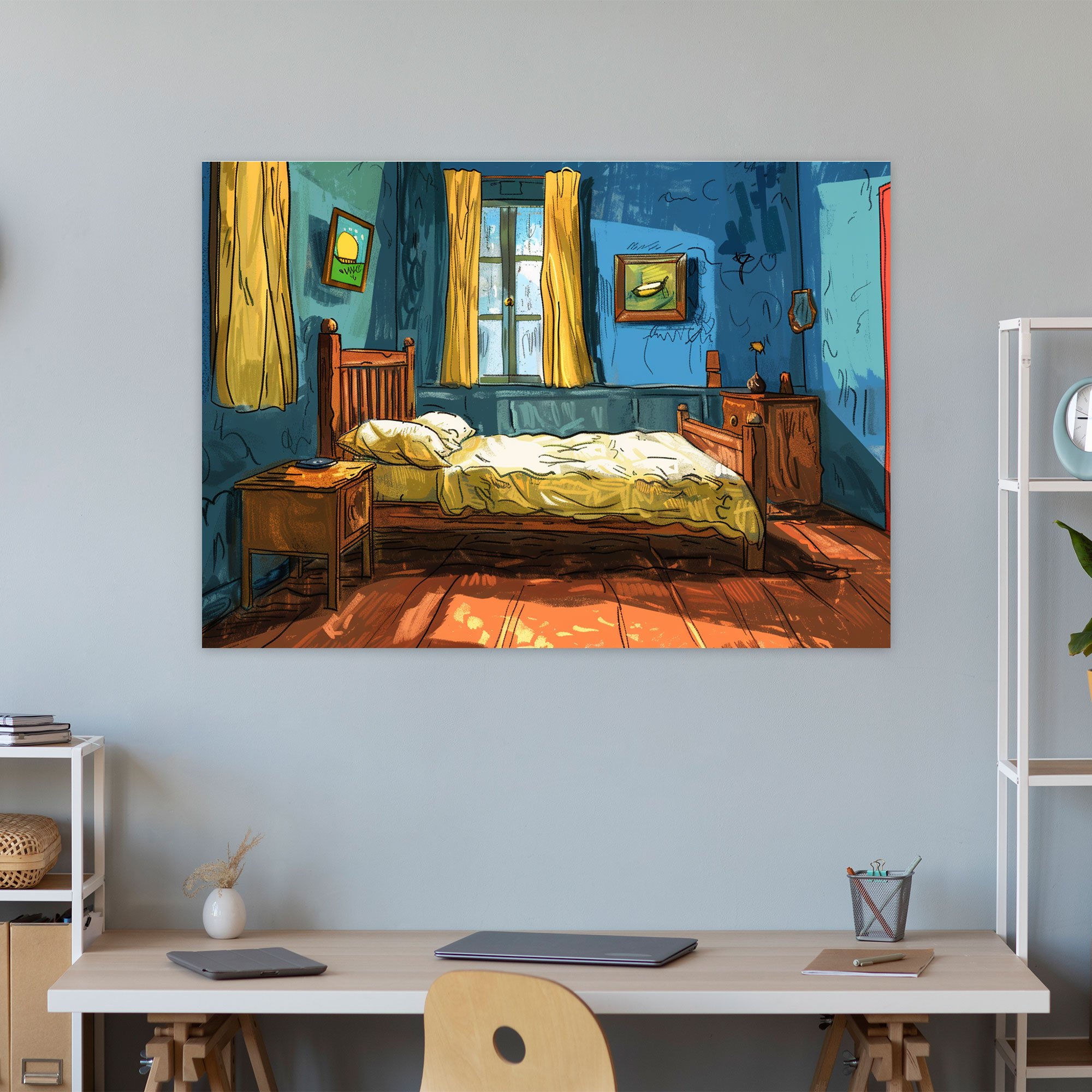 Vincent Van Gogh Yatak Odası Kanvas Tablo - Duvar Dekorasyonu