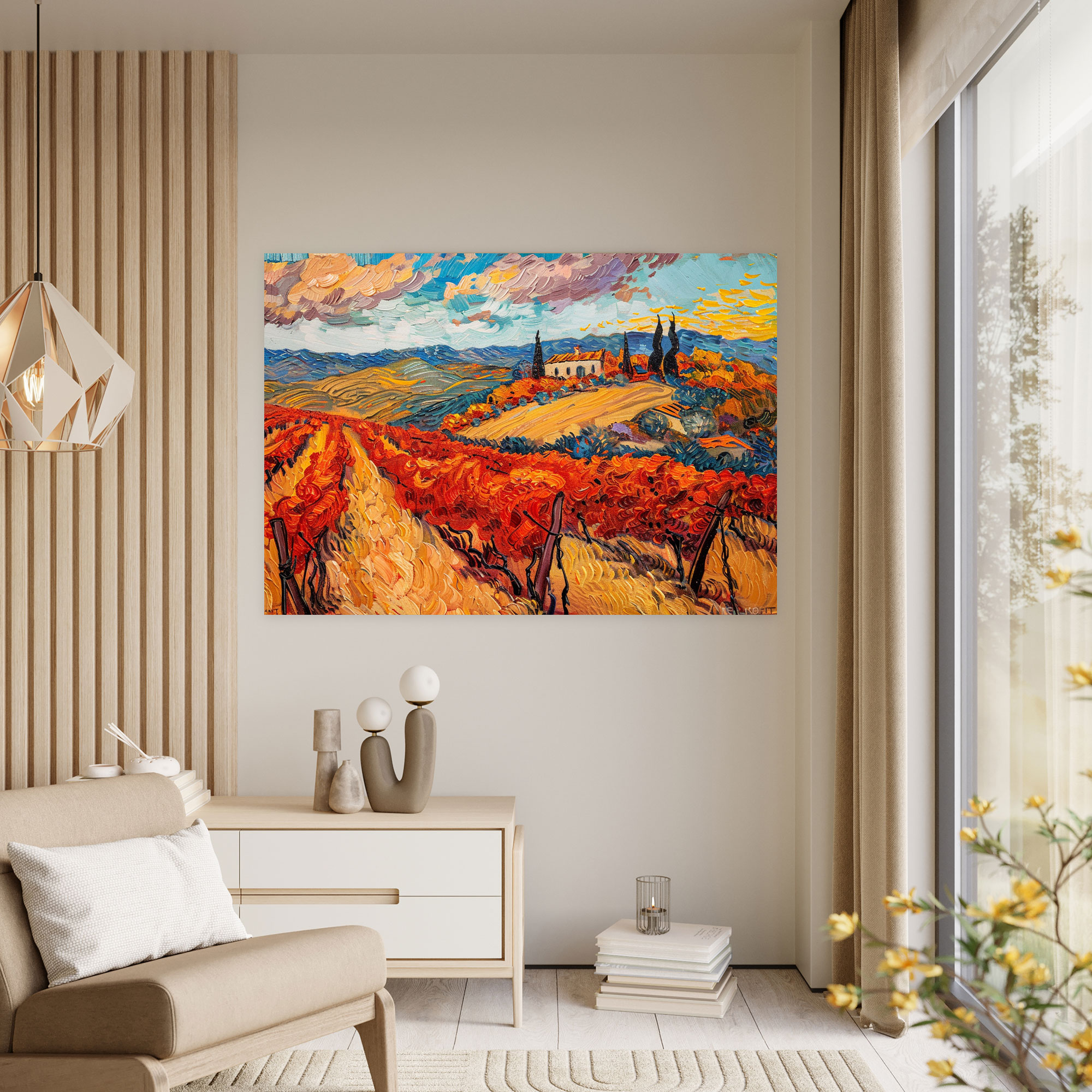 Vincent Van Gogh Red Vineyard Canvas Print - Vincent Van Gogh, Home Decoration, Canvas Print, Vincent Van Gogh