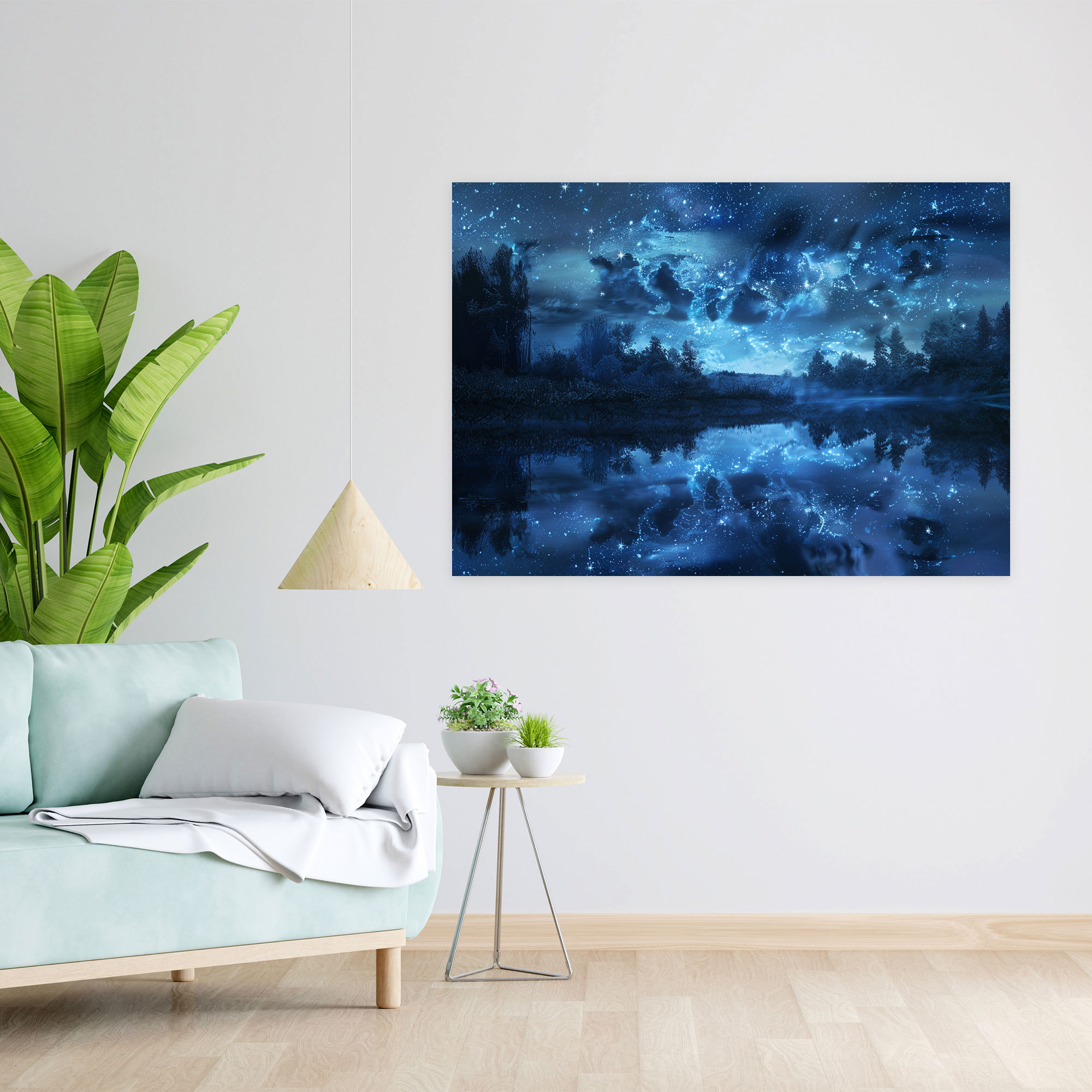 Vincent Van Gogh Starry Night Reflection Canvas Print - Vincent Van Gogh, Wall Decoration, Home Decoration, Canvas Wall Art