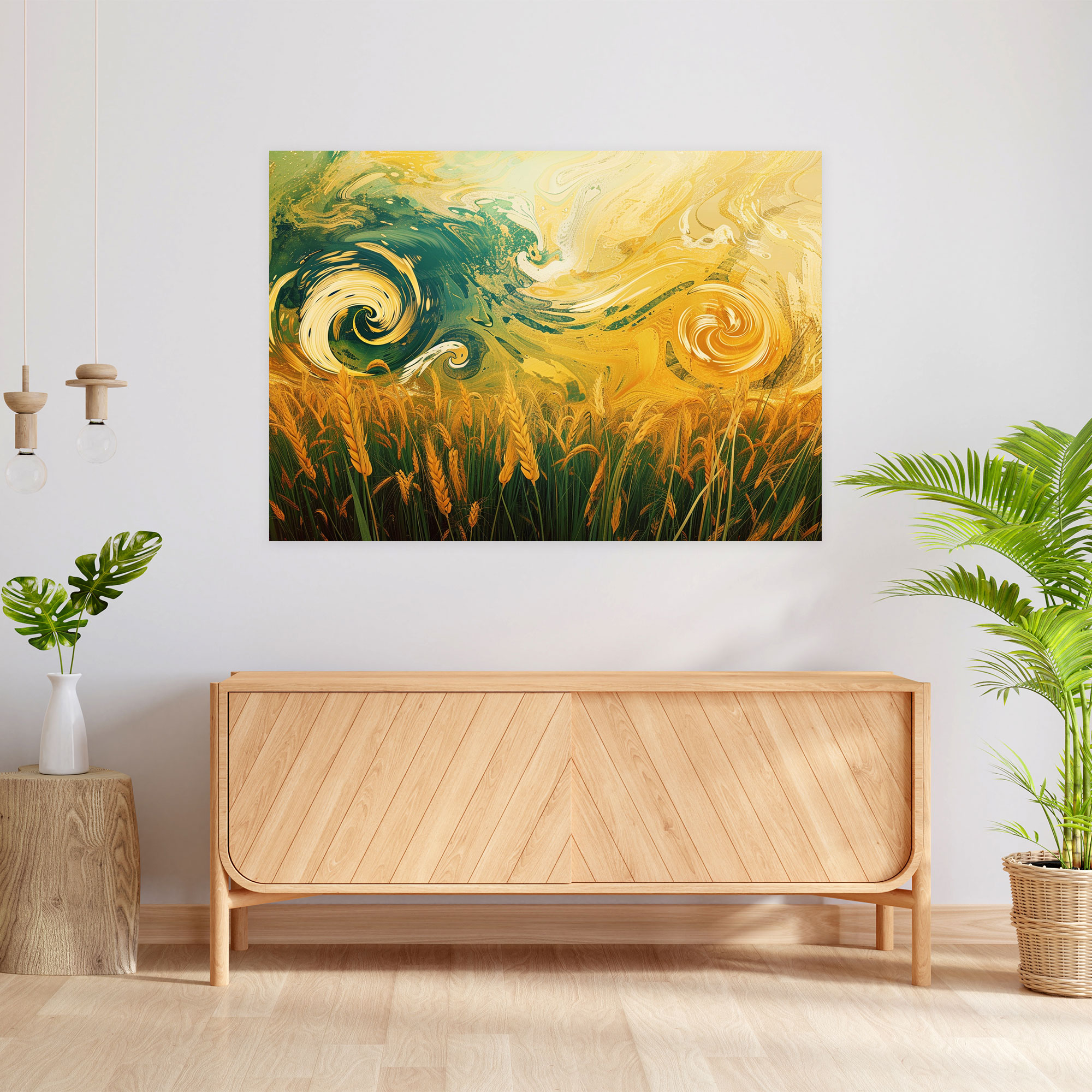 Abstract Wheat Field Van Gogh Wall Art - Vincent Van Gogh, Vincent Van Gogh, Home Decoration, Wall Decoration