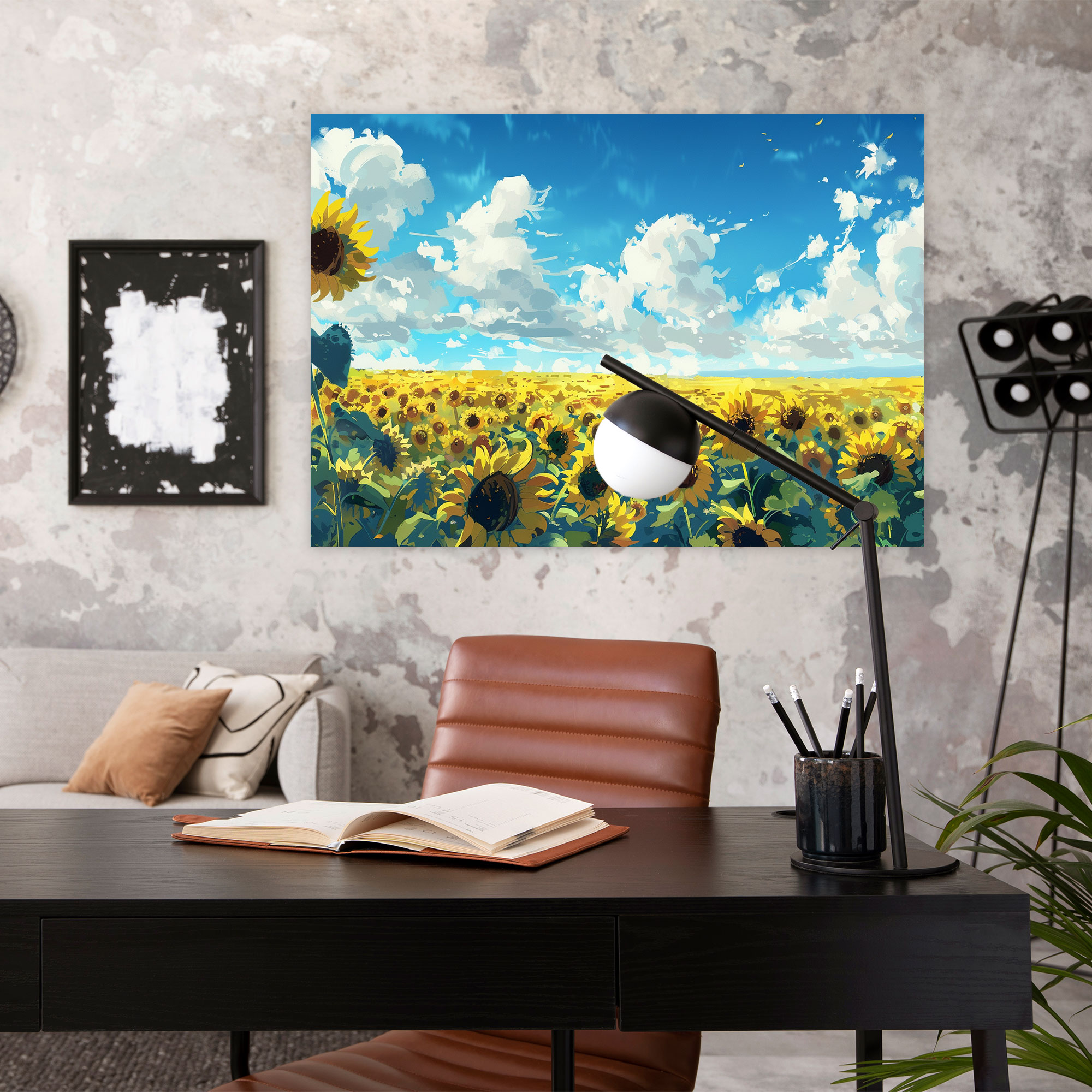 Sunflower Fields Van Gogh Wall Art - Vincent Van Gogh, Wall Decoration, Home Decoration, Vincent Van Gogh