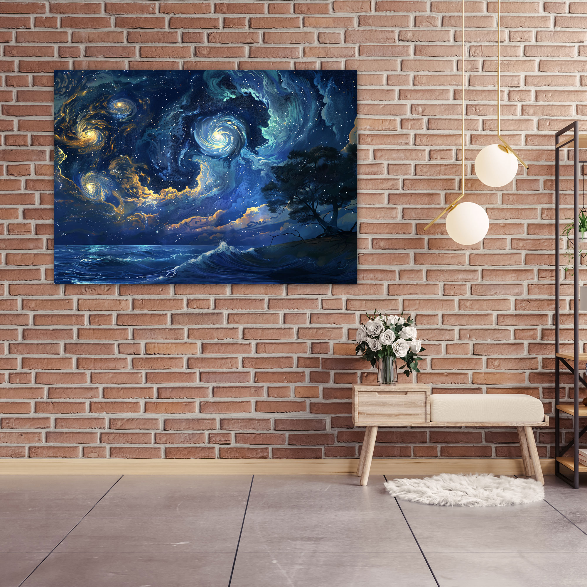 Starry Night Clouds Van Gogh Canvas Print - Vincent Van Gogh, Wall Art, Canvas Print, Canvas