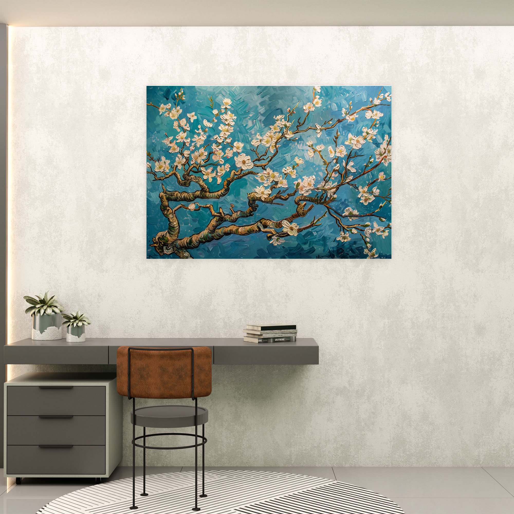 Vincent Van Gogh Blossoming Almond Tree Wall Decoration - Vincent Van Gogh, Canvas, Vincent Van Gogh, Wall Decoration