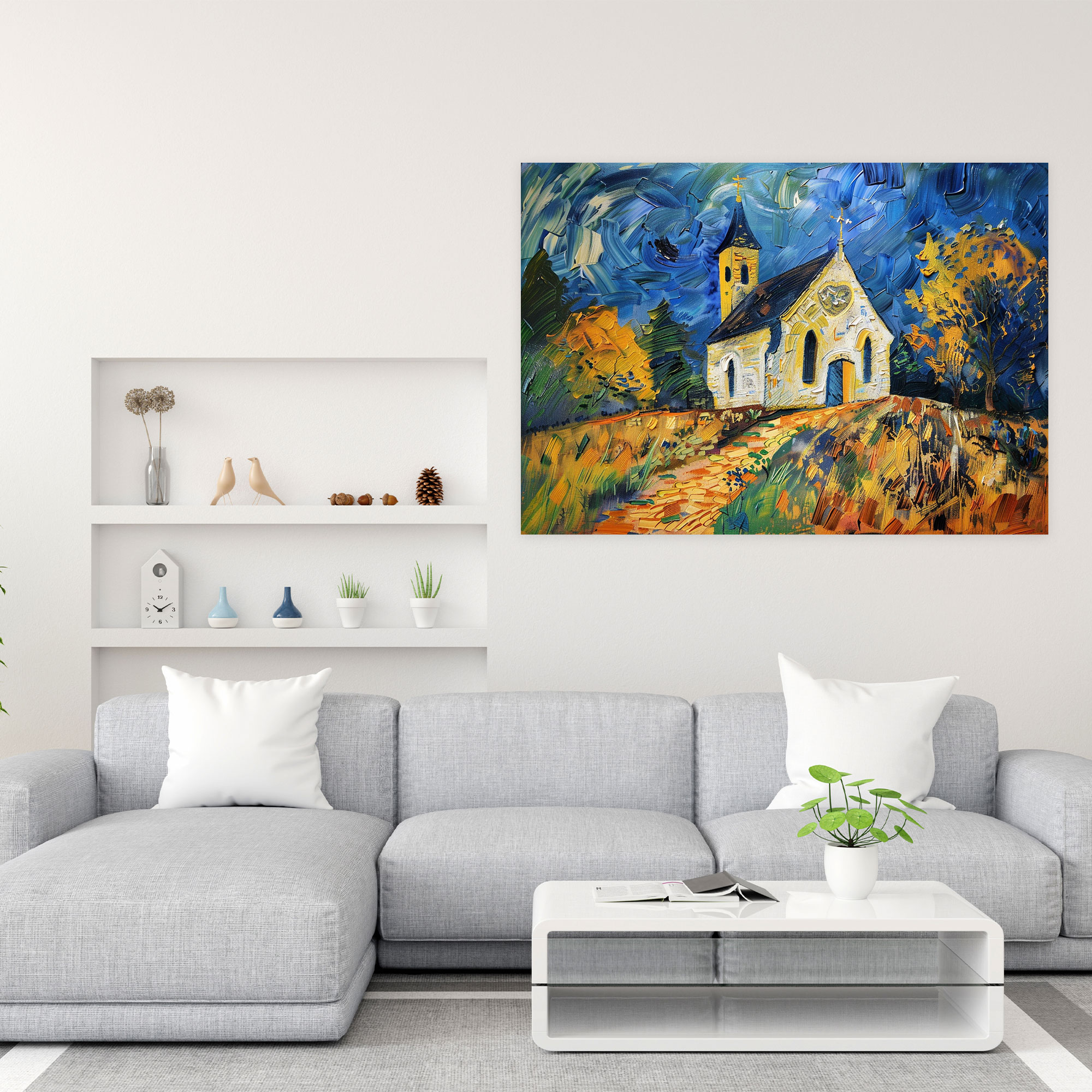 Vincent Van Gogh Church At Auvers Wall Art - Vincent Van Gogh, Canvas Wall Art, Wall Art, Vincent Van Gogh