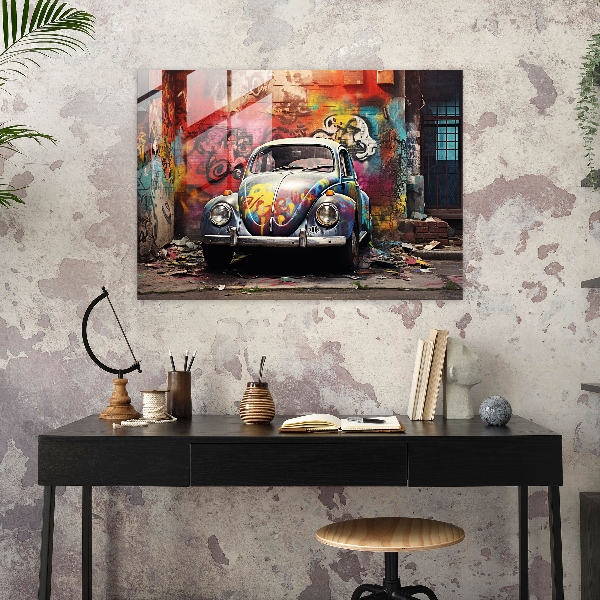 Volkswagen Beetle Glass Wall Art - Volkswagen Beetle, Glass Art, Glass Print, Volkswagen Beetle