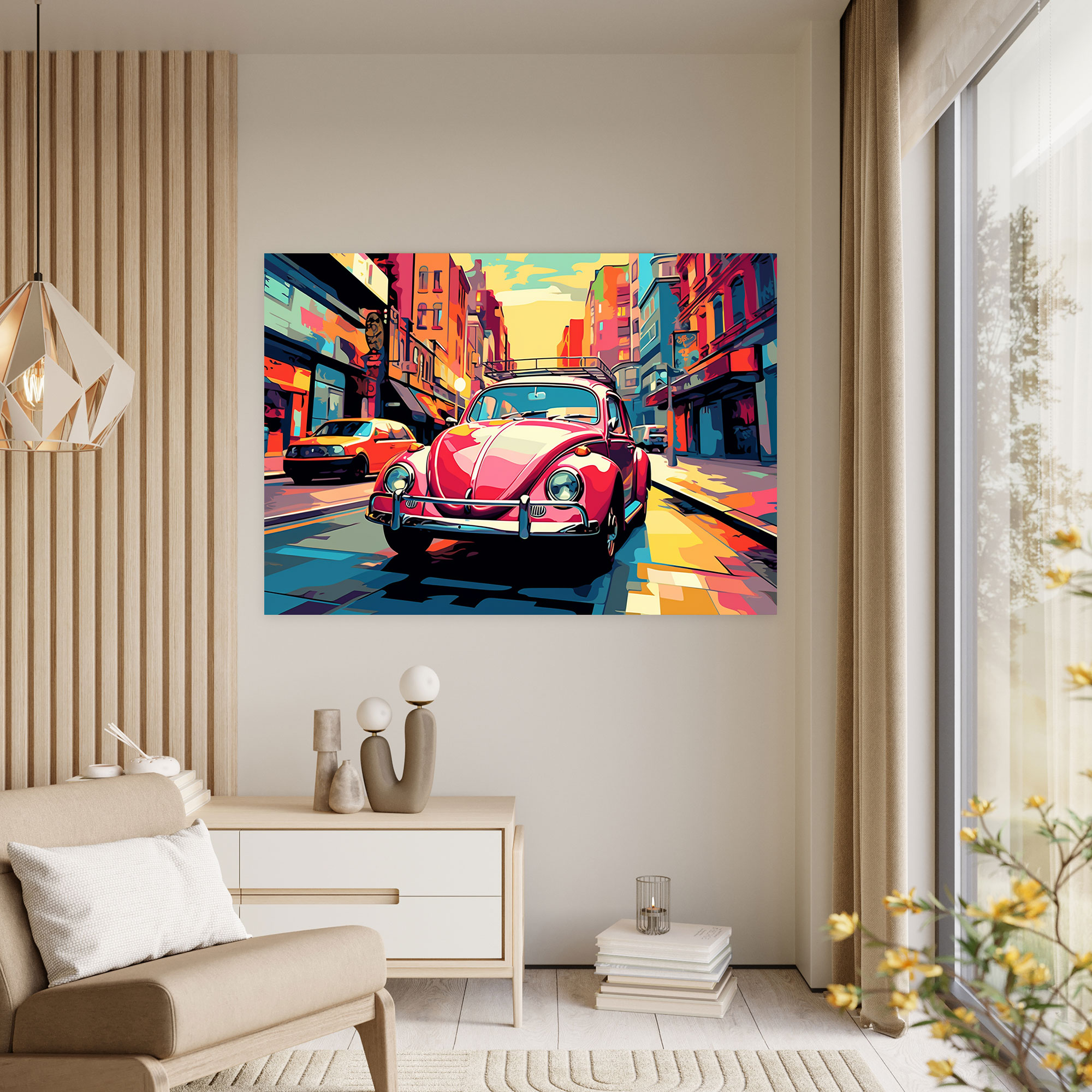 Volkswagen Beetle Canvas Print - Volkswagen Beetle, Canvas Print, Energy, Retro-Style Pop Art
