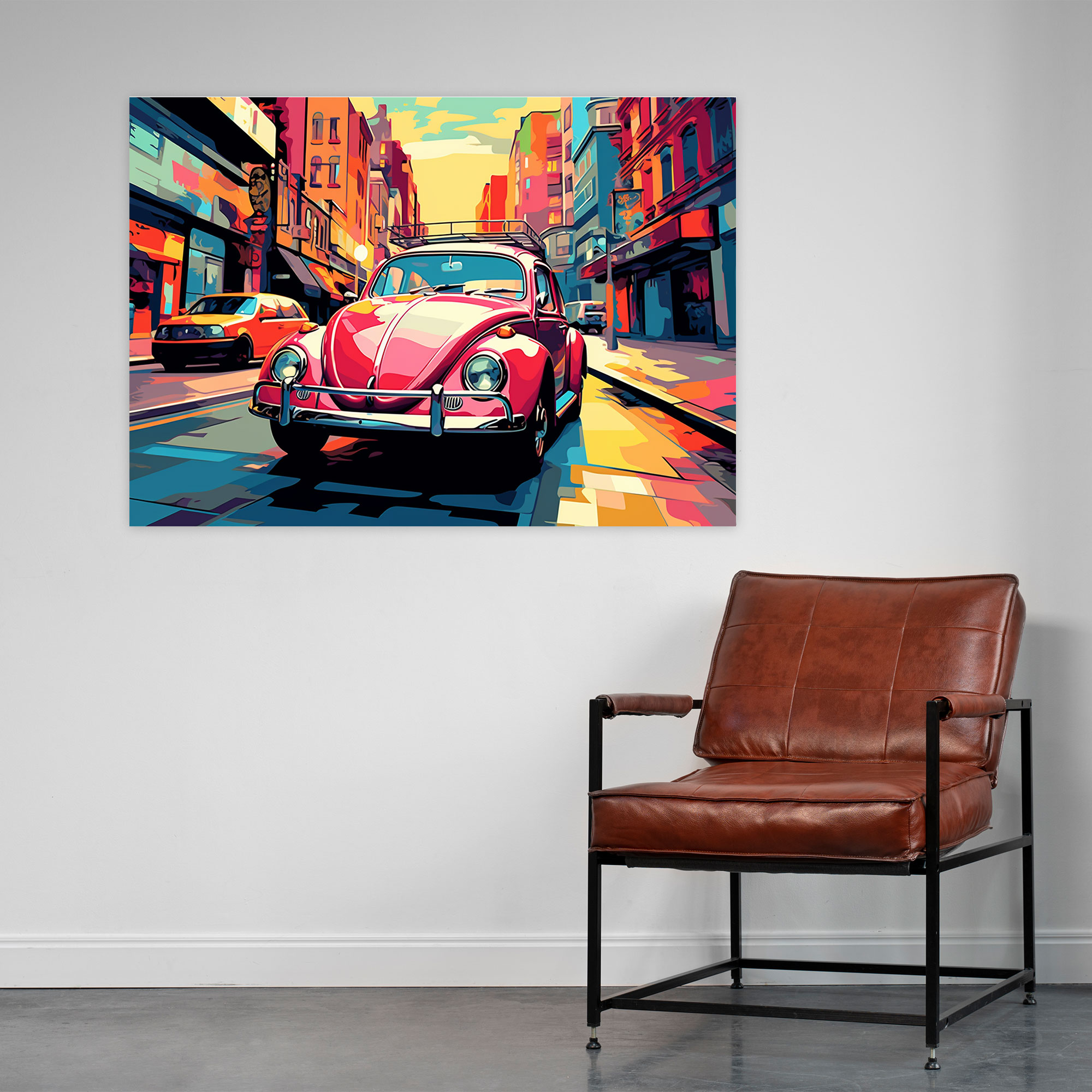 Volkswagen Beetle Canvas Print - Volkswagen Beetle, Canvas Print, Energy, Retro-Style Pop Art