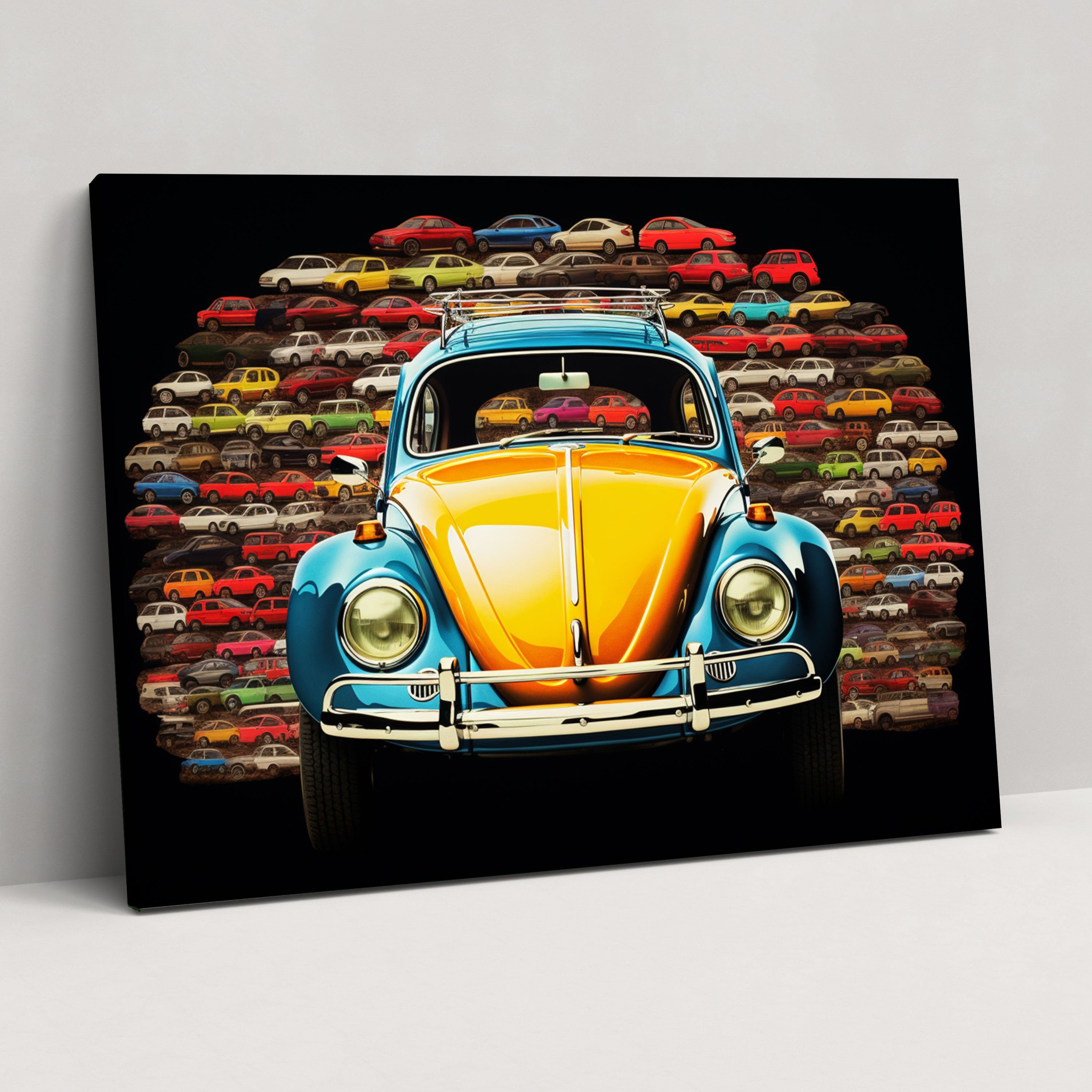 Volkswagen Beetle Collage Canvas Print - Volkswagen Beetle, Home Decoration, Collage, Canvas