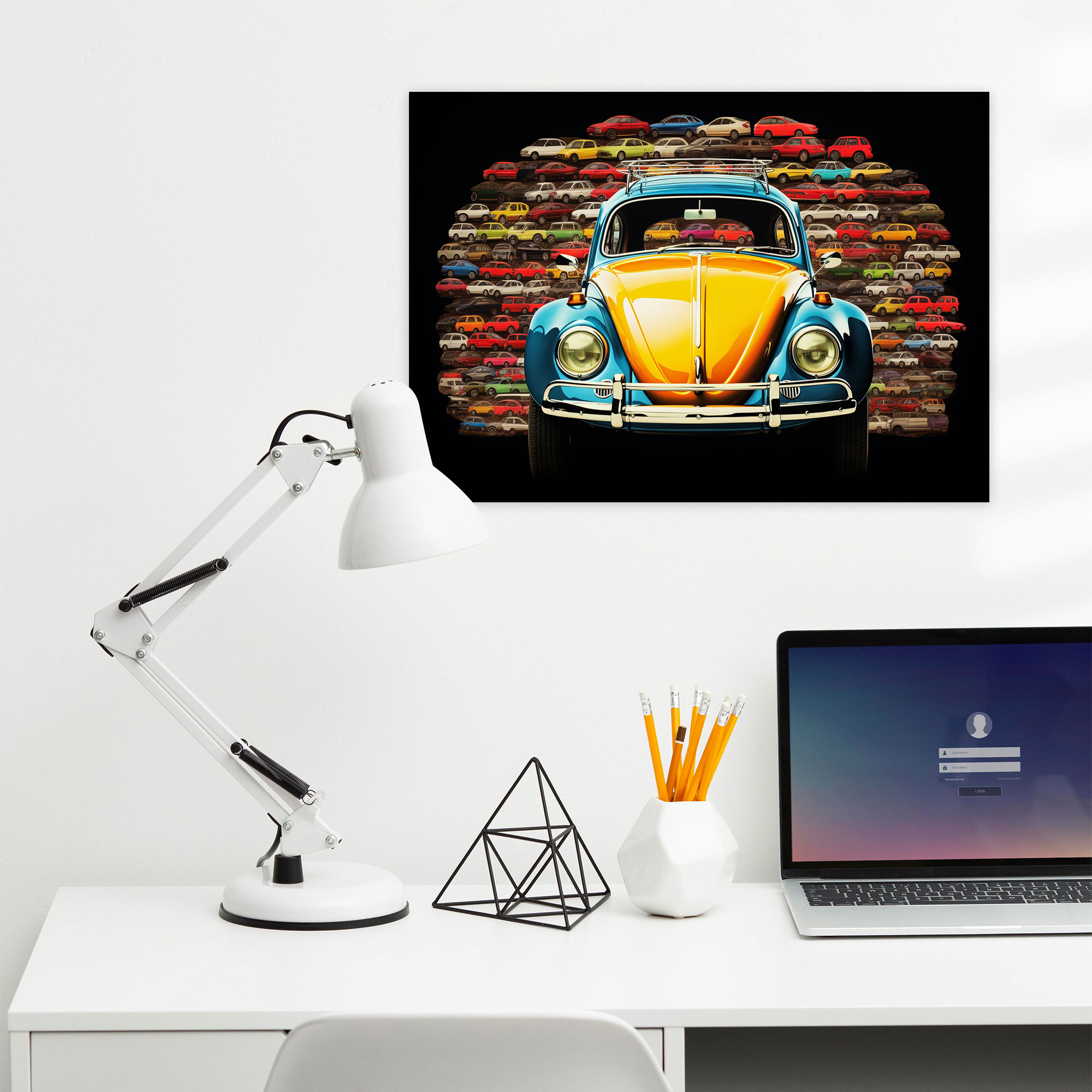 Volkswagen Beetle Collage Canvas Print - Volkswagen Beetle, Home Decoration, Collage, Canvas
