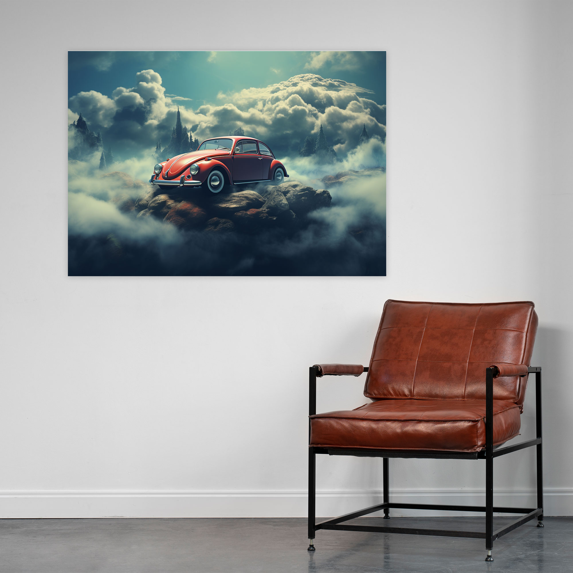 Dreamlike Volkswagen Beetle Canvas Print - Volkswagen Beetle, Canvas Wall Art, Dreamlike, Wall Decoration