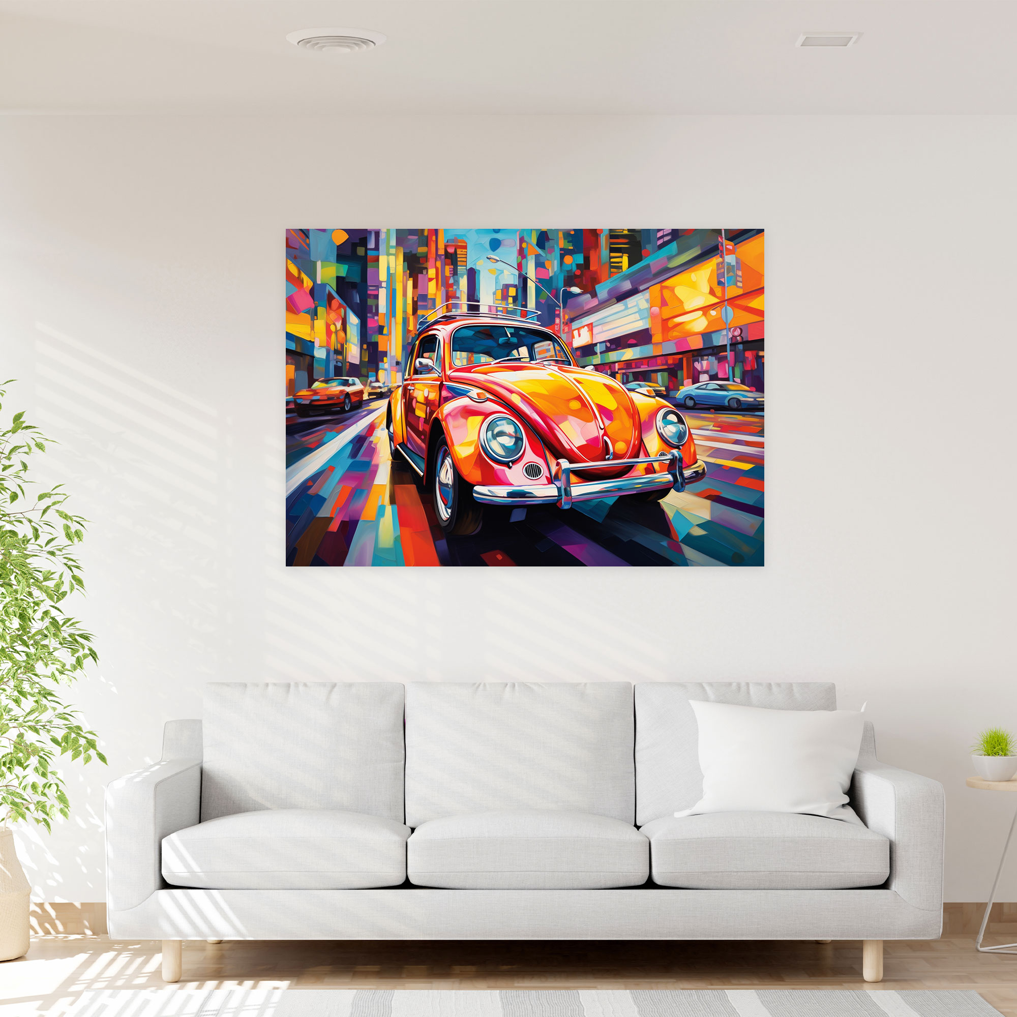 Volkswagen Beetle Canvas Print - Volkswagen Beetle, Pop Art, Home Decoration, Canvas Print