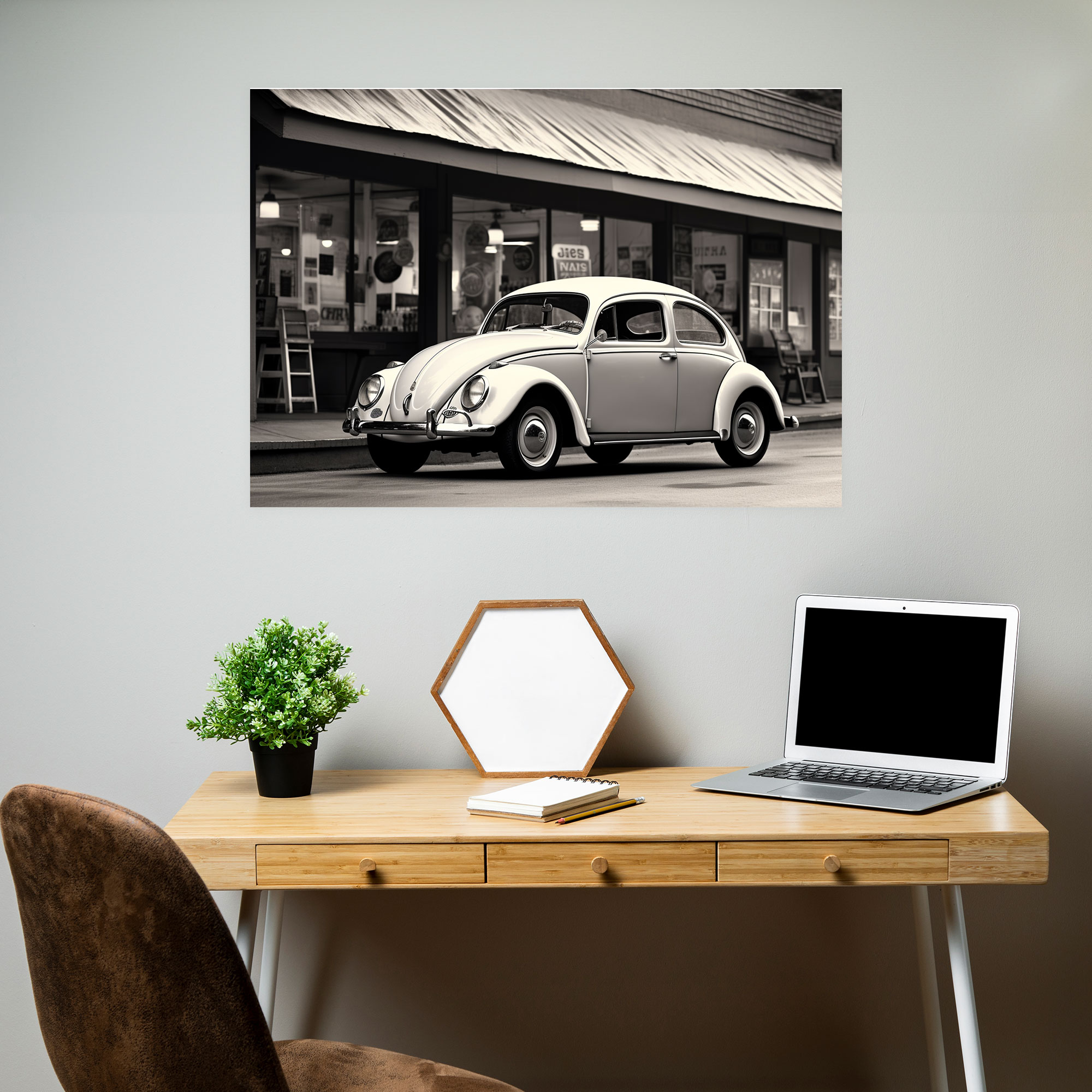 Volkswagen Beetle Wall Art - Volkswagen Beetle, Retro-Themed, Canvas Wall Art, Wall Decoration