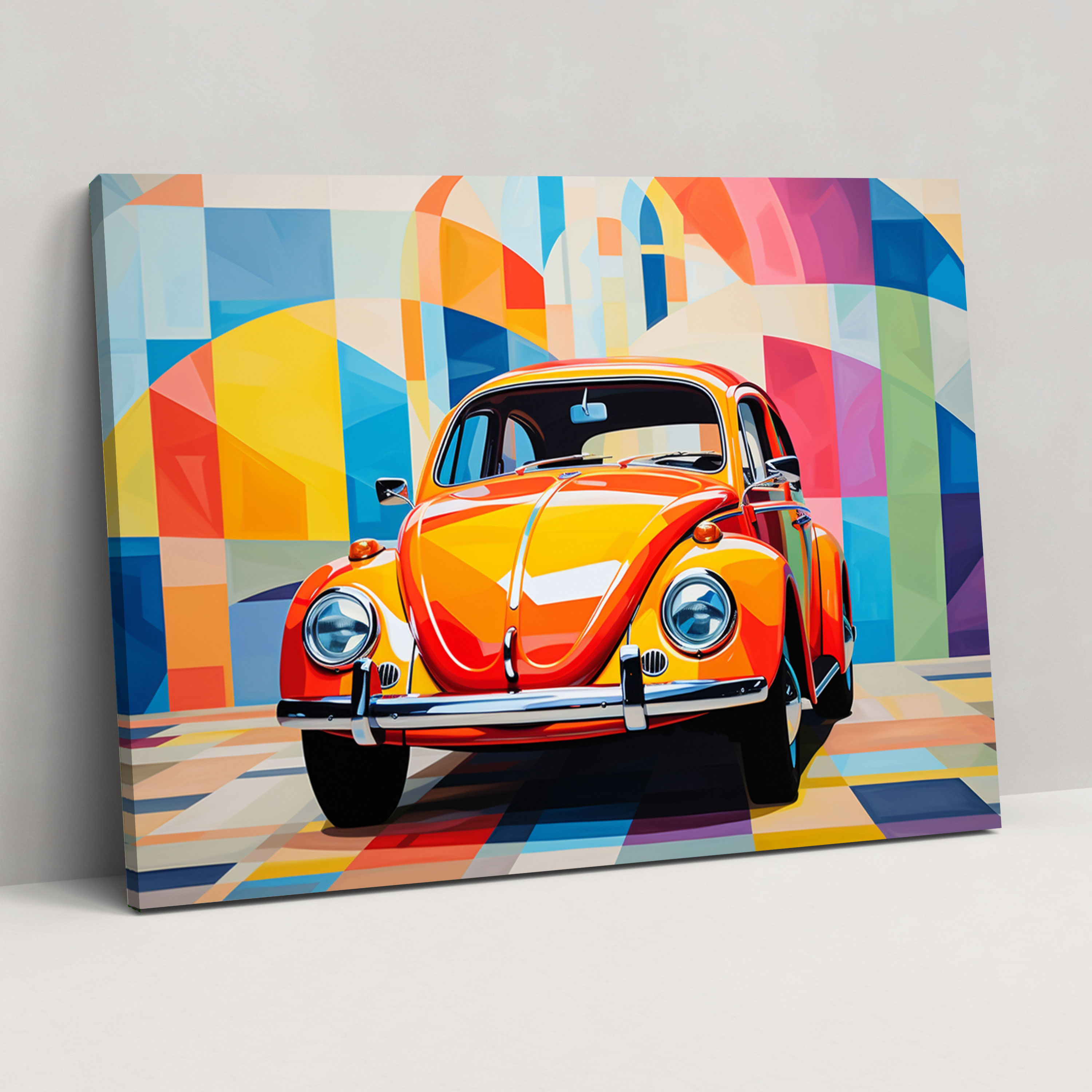 Volkswagen Beetle Wall Art - Volkswagen Beetle, Vibrant Colors, Eye-Catching, Home Decoration