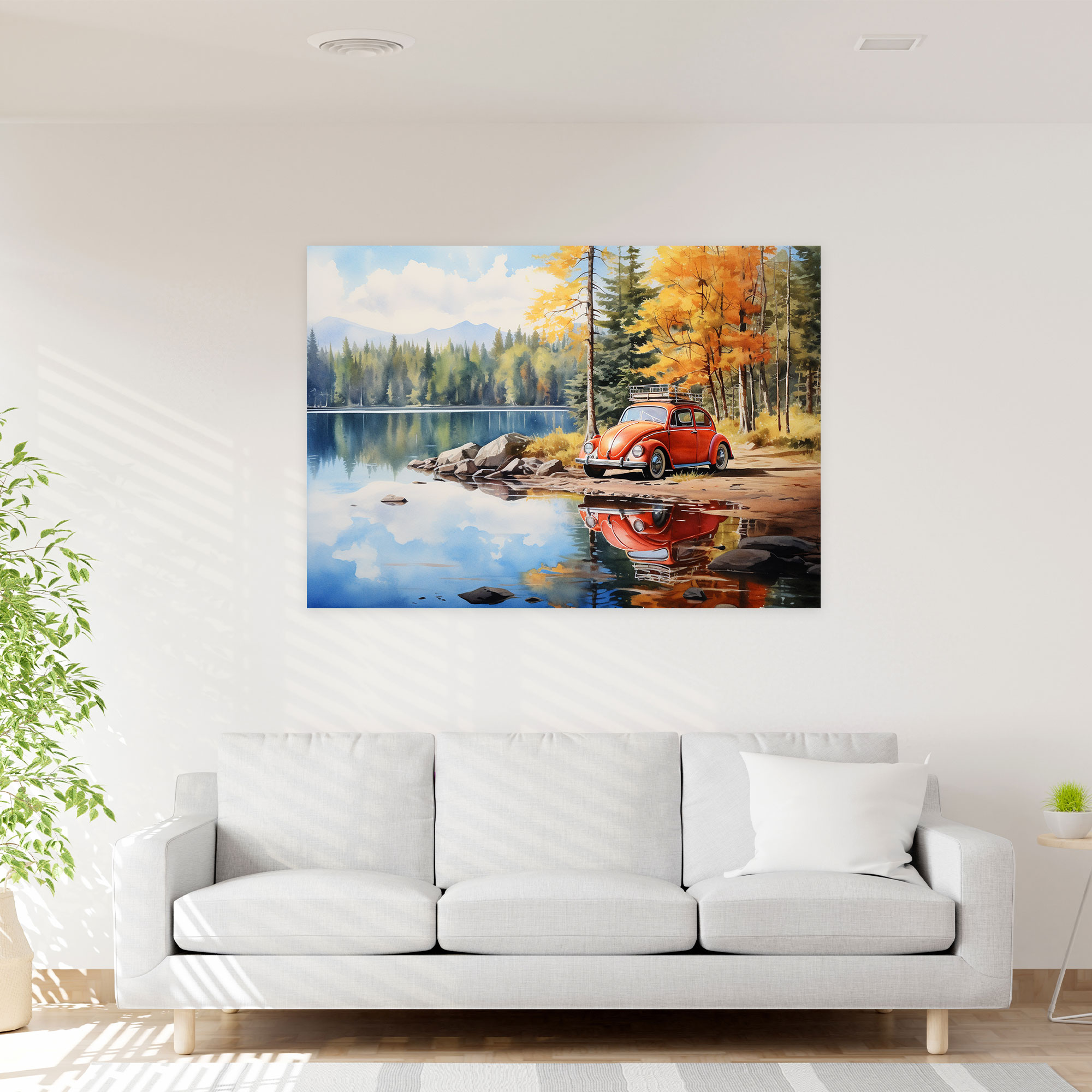 Volkswagen Beetle Leinwandbild - Wohnkultur Wanddekoration