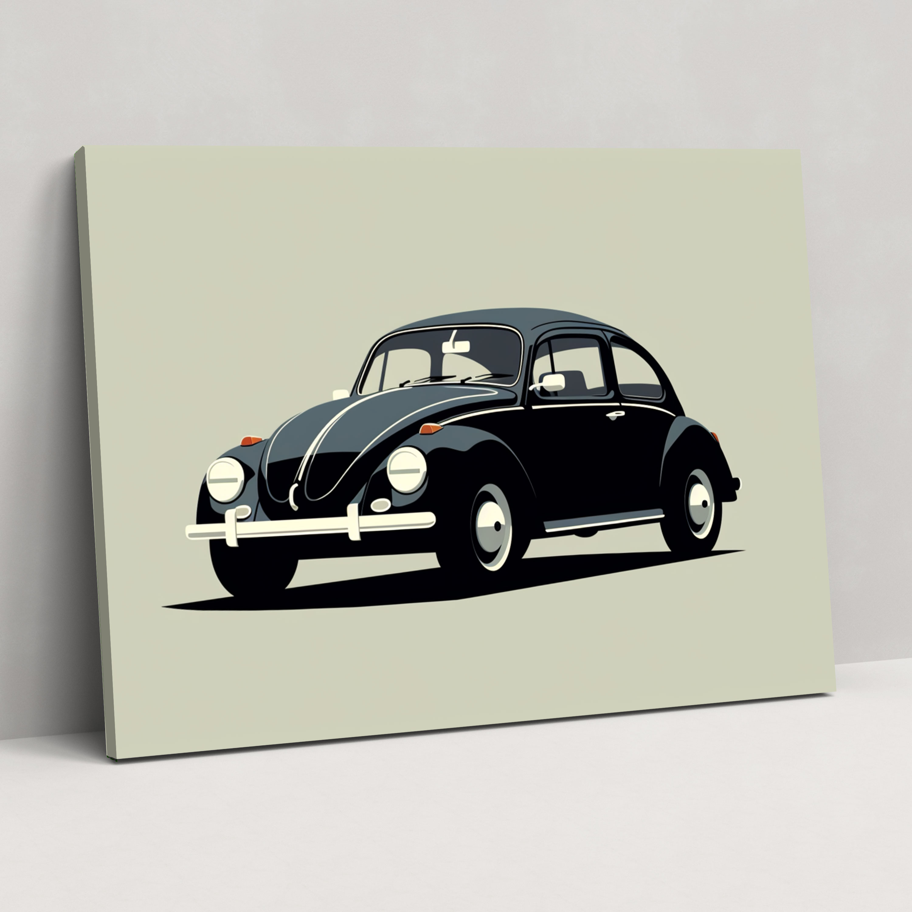 Volkswagen Beetle Wall Decoration - Volkswagen Beetle, Home Decoration, Canvas, Silhouette