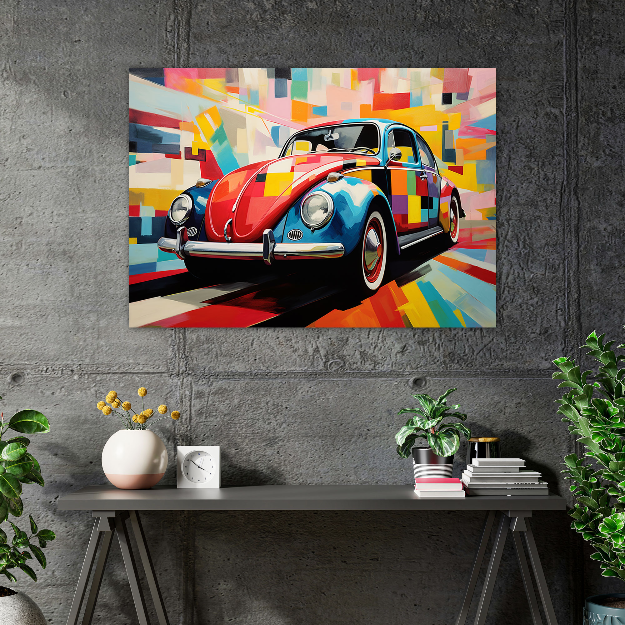 Volkswagen Beetle Wall Decoration - Volkswagen Beetle, Wall Decoration, Eclectic, Wall Art