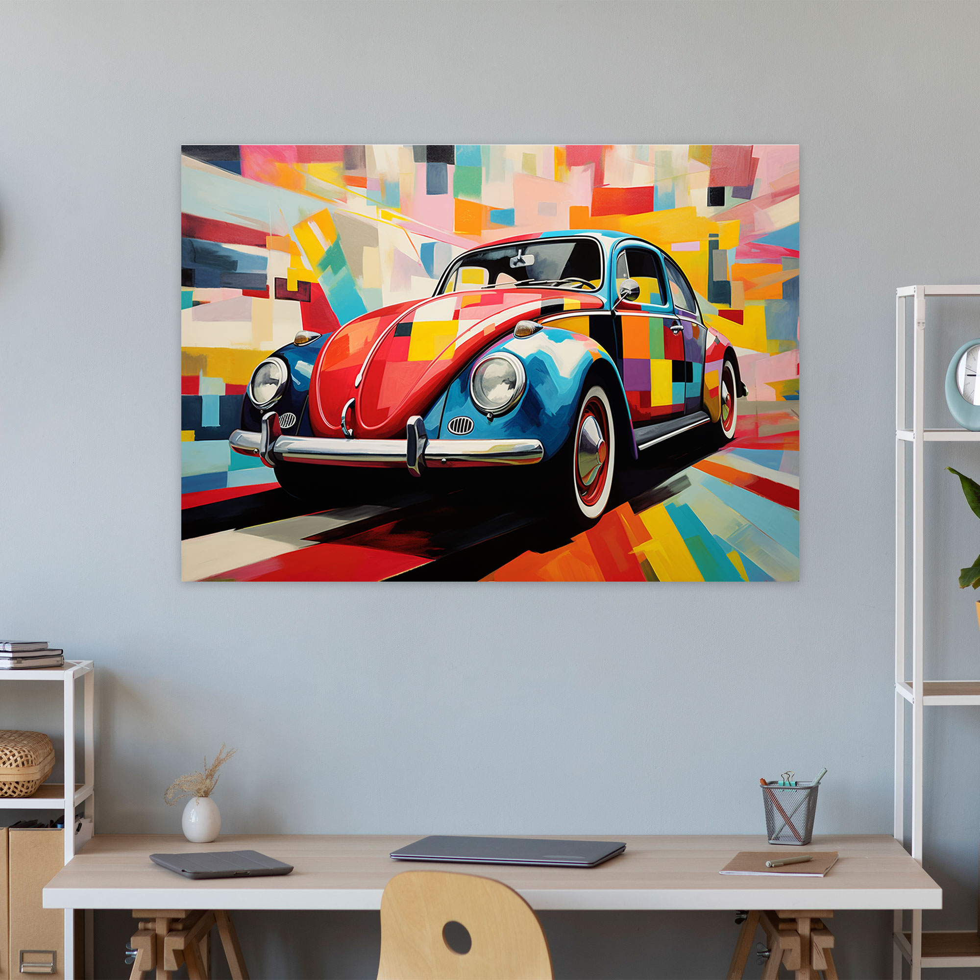 Volkswagen Beetle Wall Decoration - Volkswagen Beetle, Wall Decoration, Eclectic, Wall Art