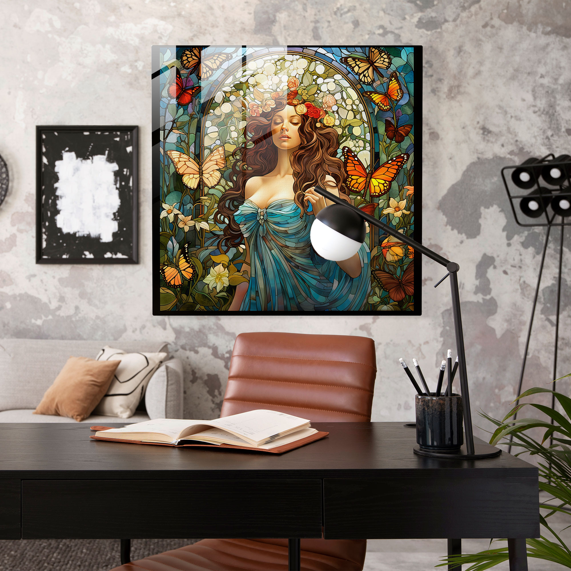 Elegant Woman Glass Wall Art - Woman, Grace, Wall Decoration, Glass Art