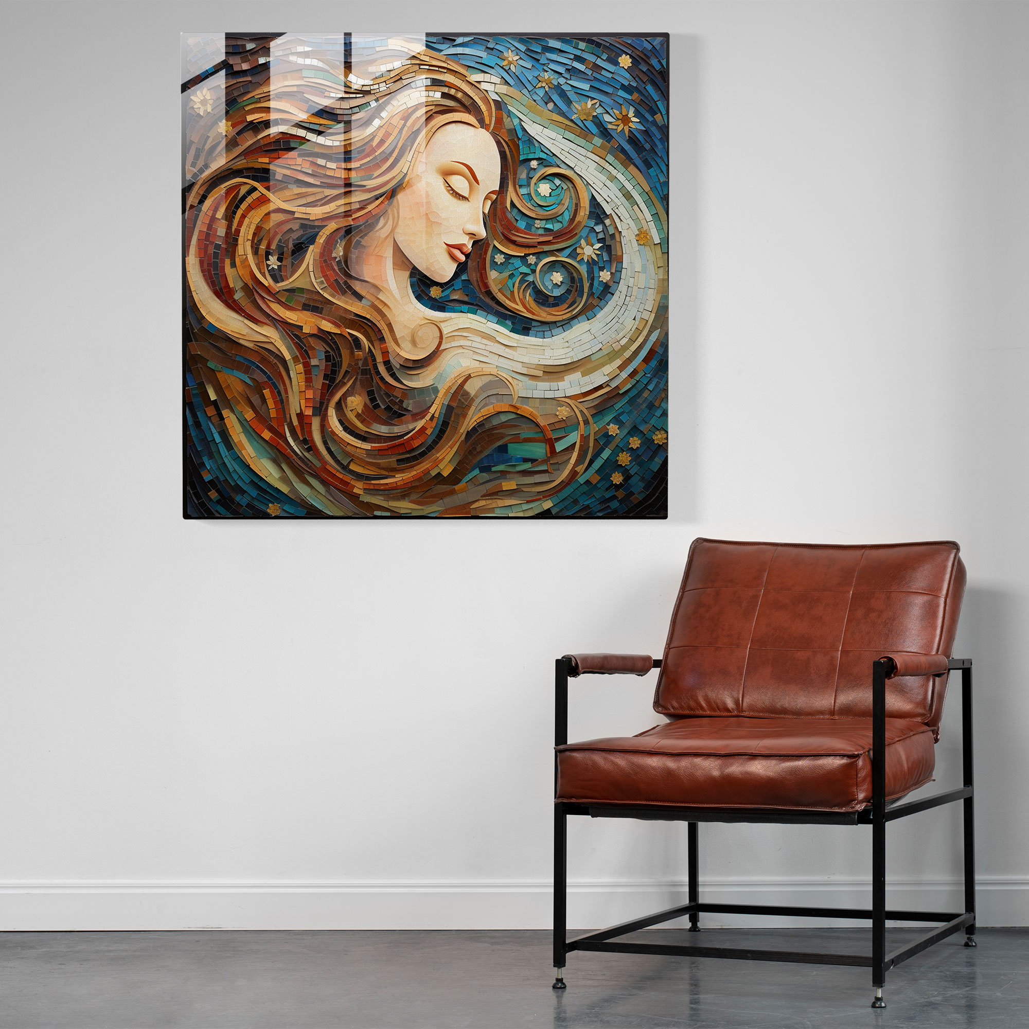 Floral Beauty Glass Wall Art - Woman, Home Decoration, Beauty, Glass Print
