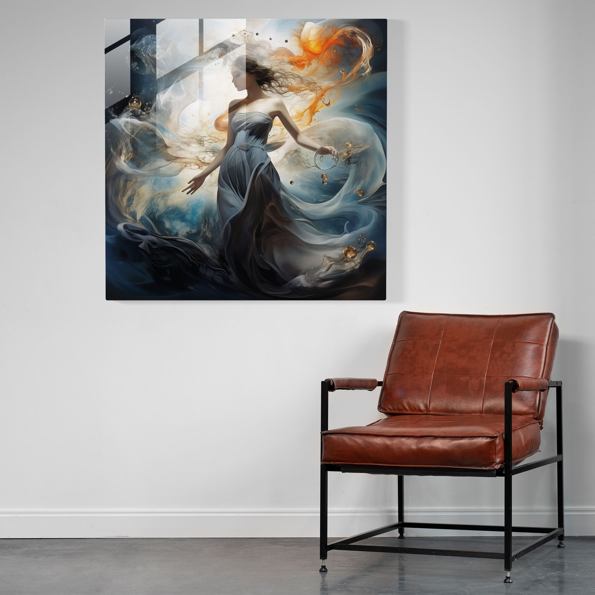 Woman Glass Print - Surreal Dreamscape - Woman, Glass Art, Modern Art, Woman Glass Print