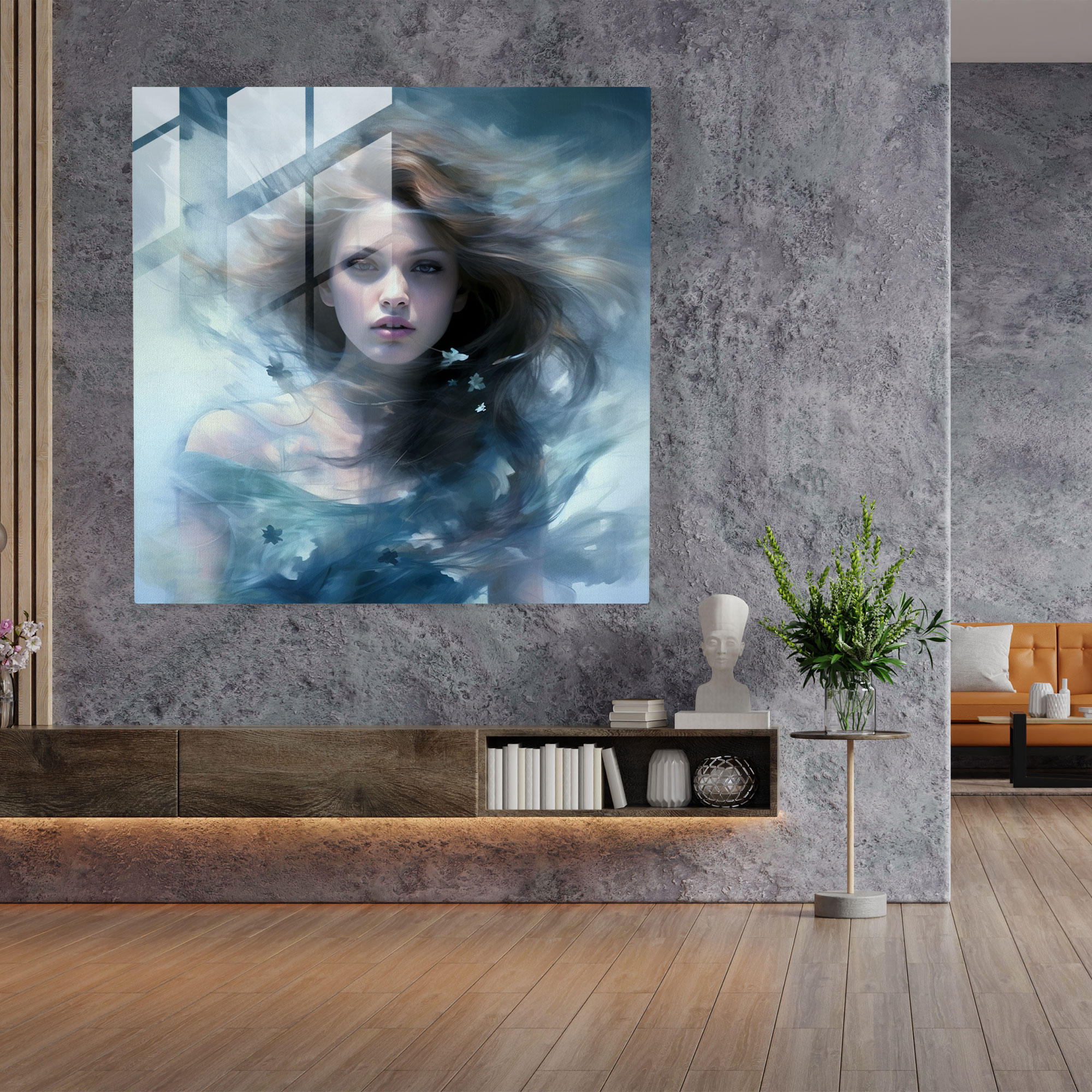 Woman: Glass Print - Woman, Glass Wall Art, Glass Print, Mystical