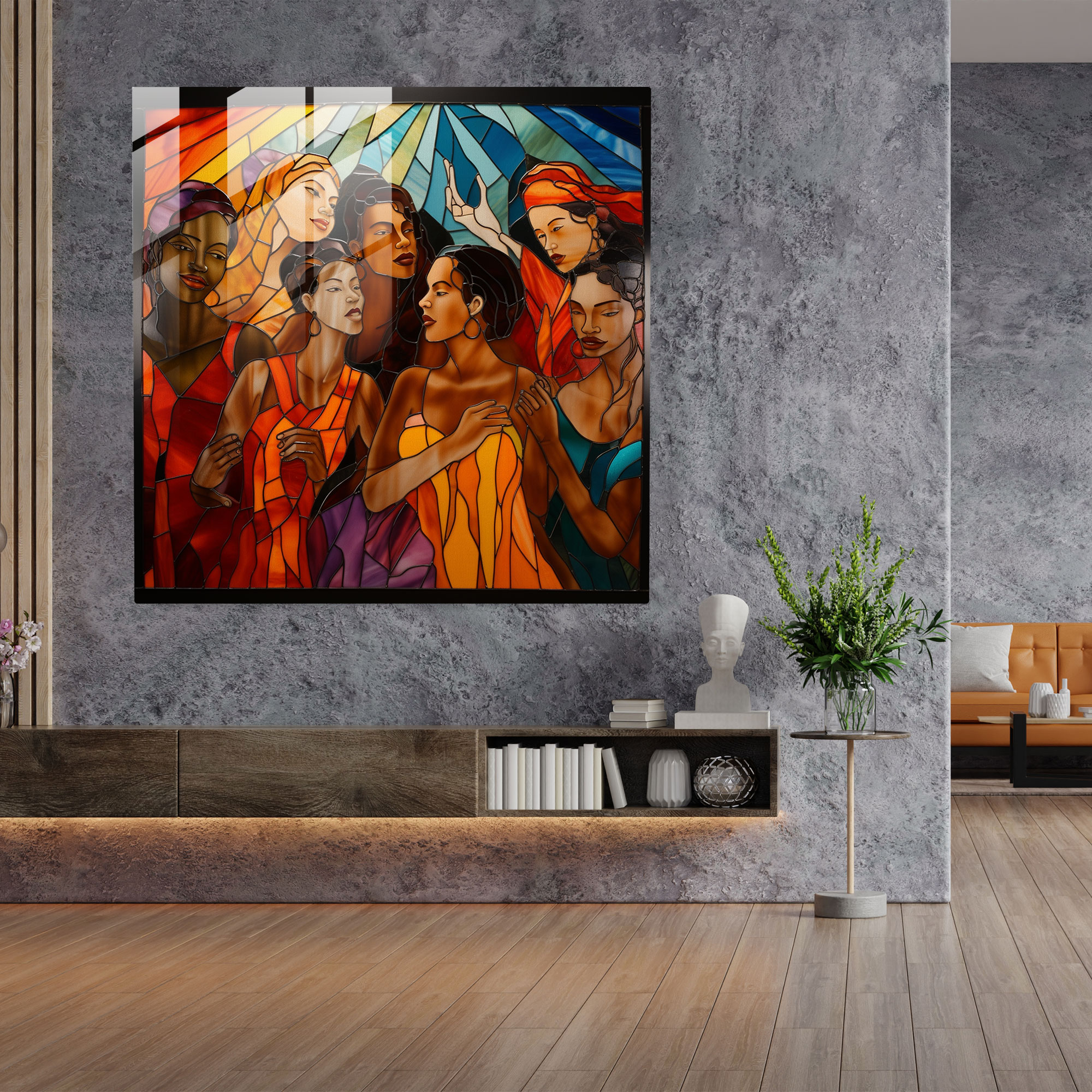 Woman Unity Glass Wall Art - Woman, Diverse, Unity, Glass Art