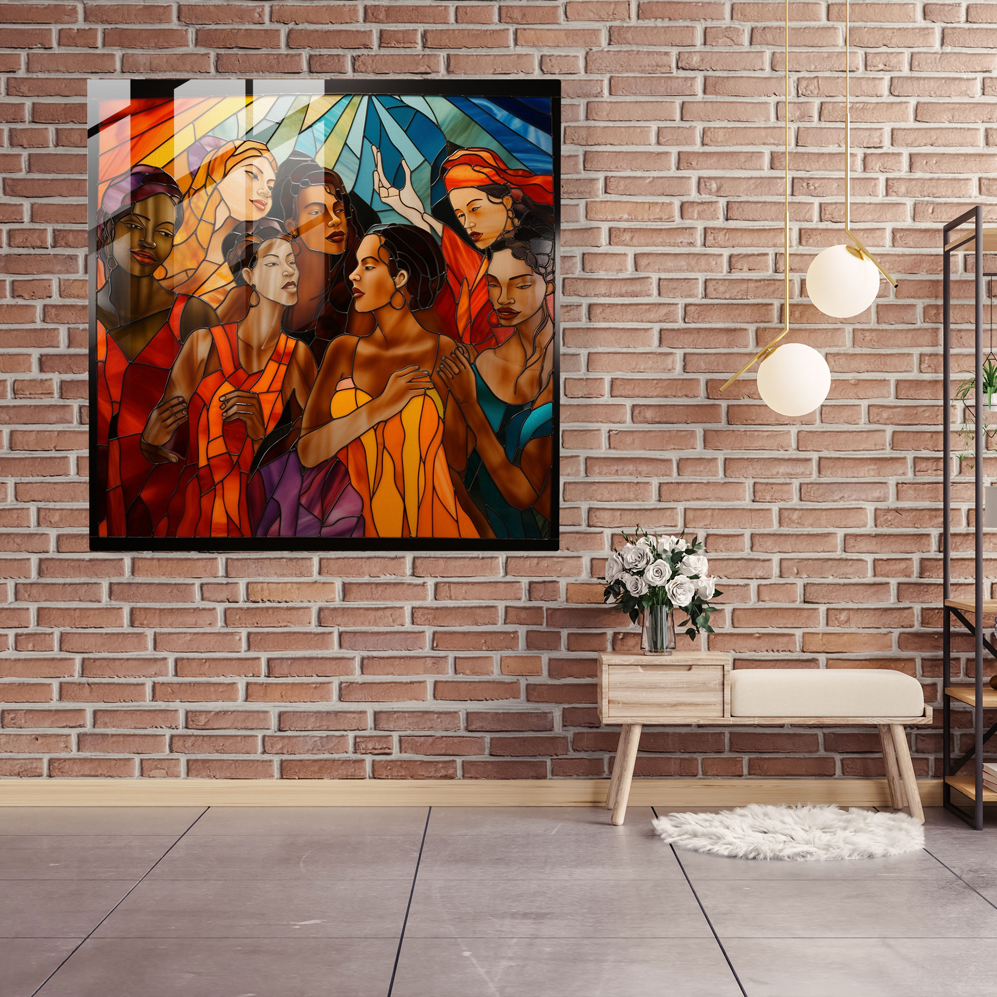 Woman Unity Glass Wall Art - Woman, Diverse, Unity, Glass Art