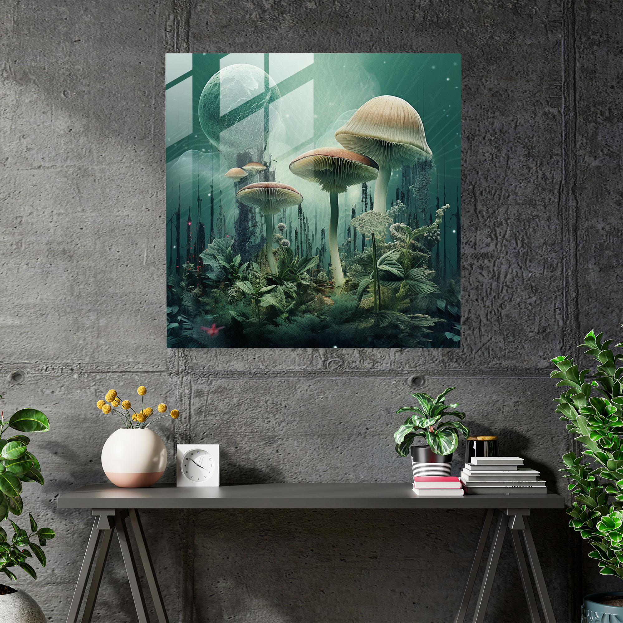 Weed Wonderland - Glass Print - Weed, Weed, Modern Art, Home Decoration