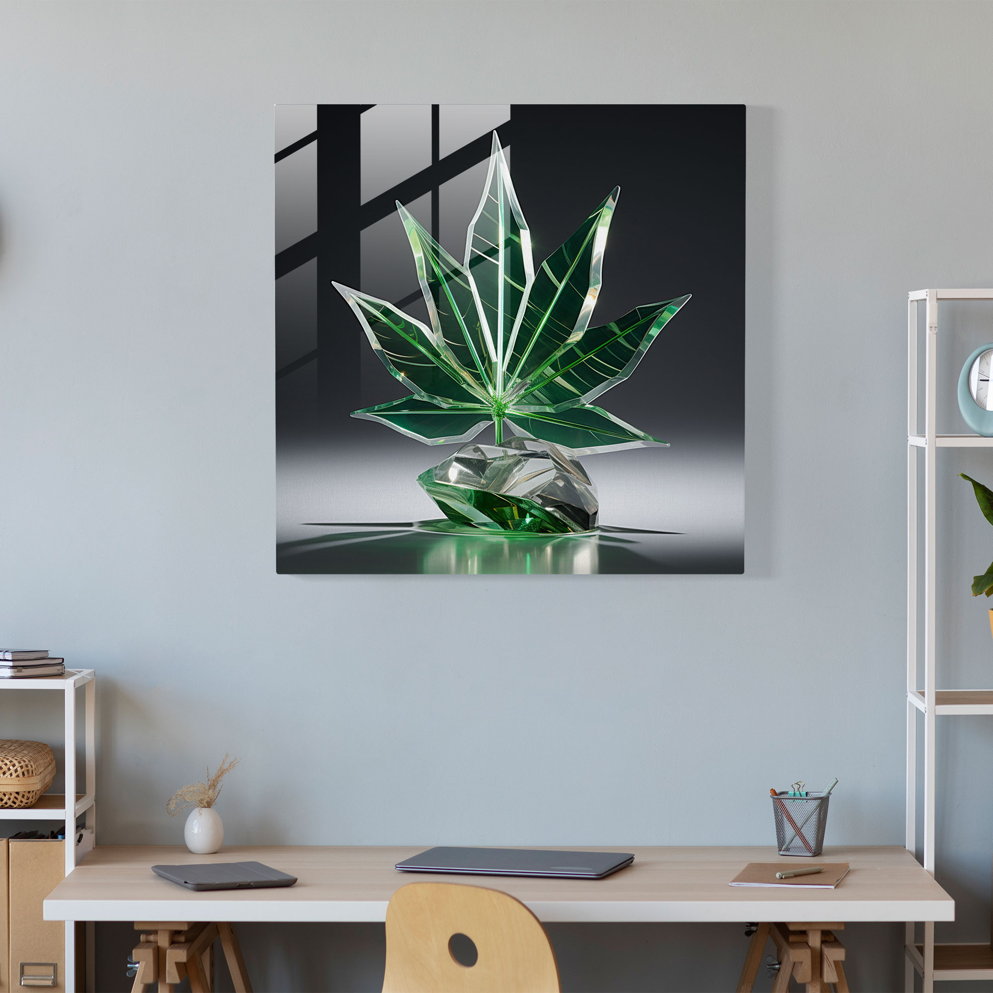 Efsanevi Kenevir Cam Tablo – Ot Modern Sanat Heykel Gelecekçi
