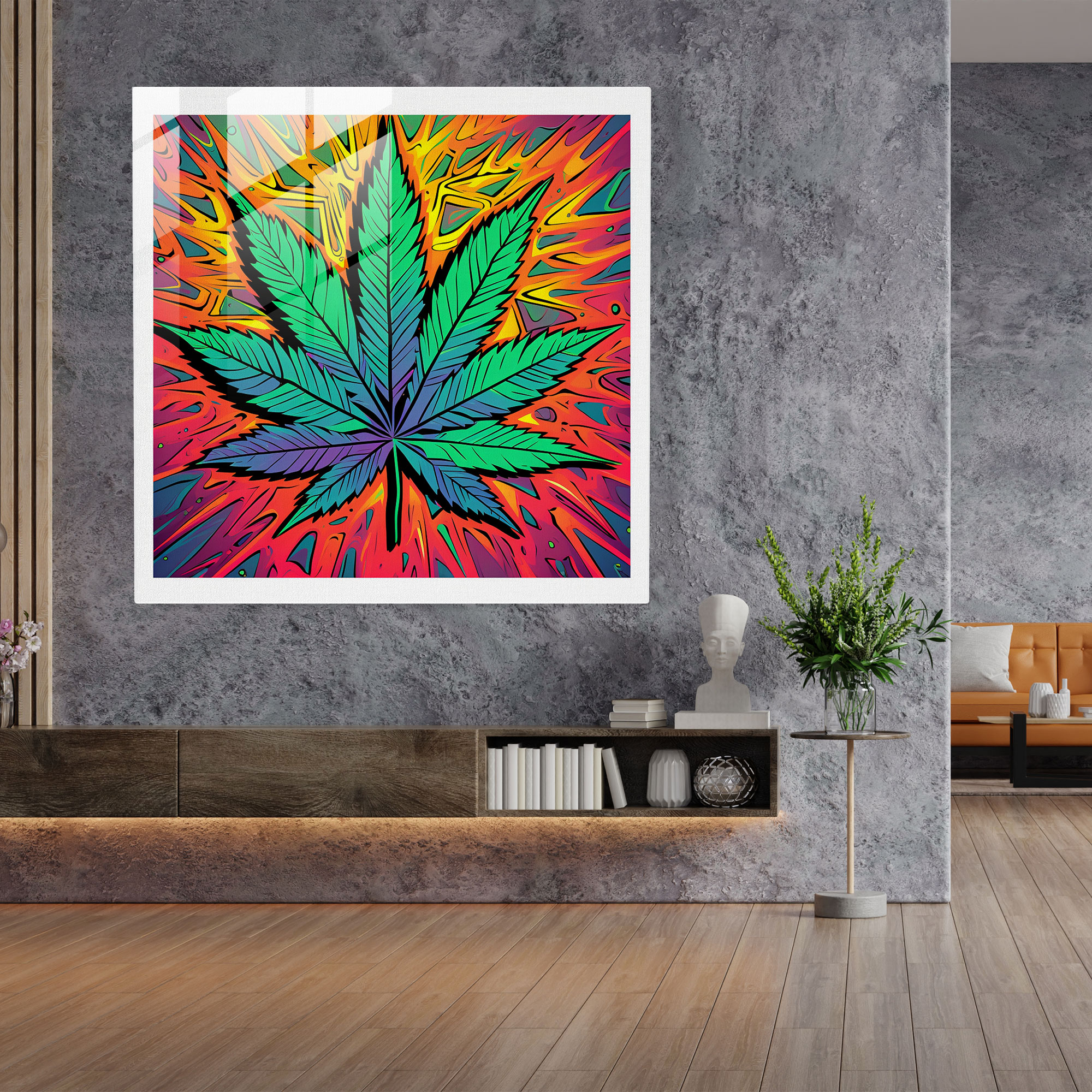 Pop Weed Cam Tablo - Weed Cam Duvar Sanatı Cesur Baskı