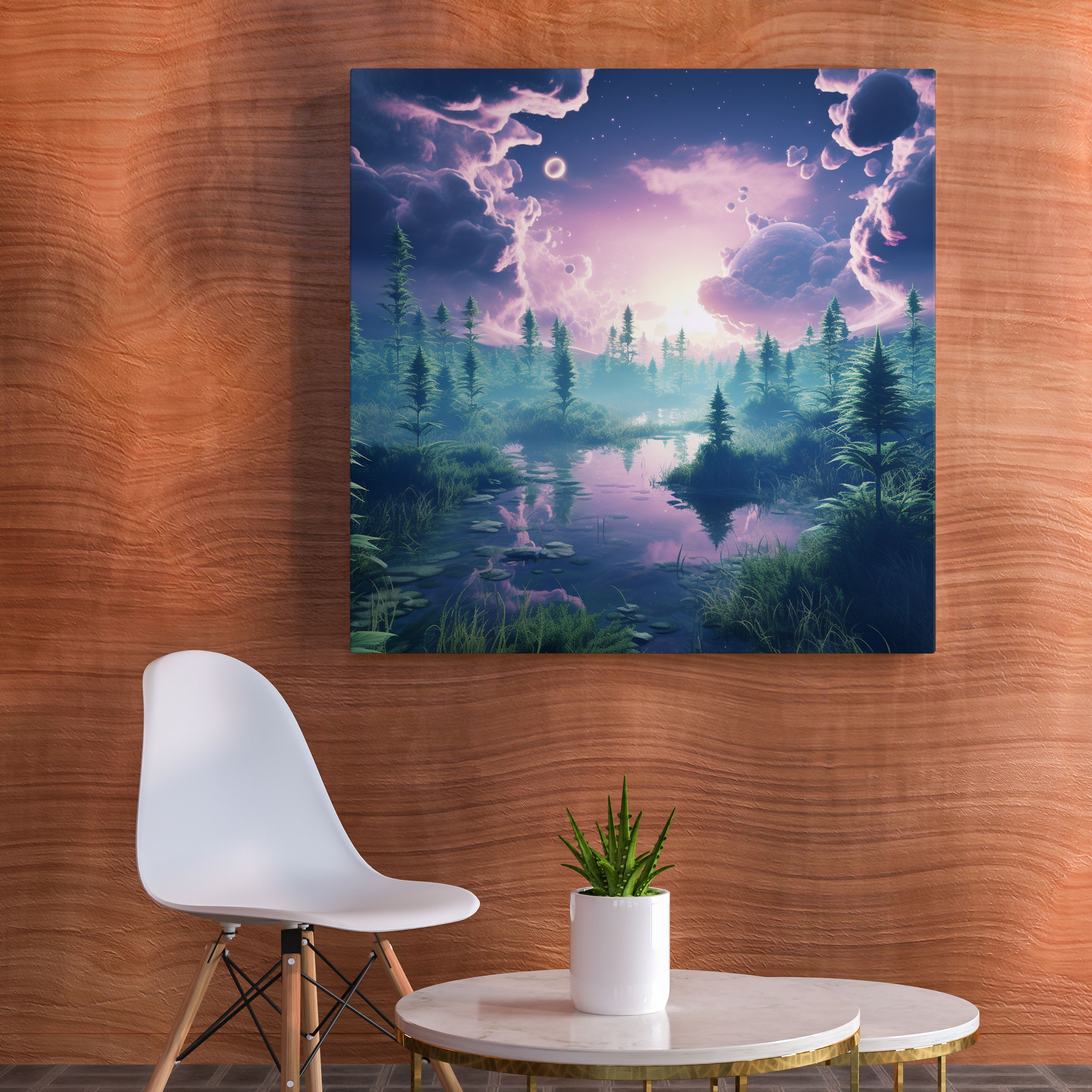 Weed Wall Art - Surreal Marijuana Landscape Canvas Print - Weed, Canvas, Canvas Print, Dreamlike Landscape