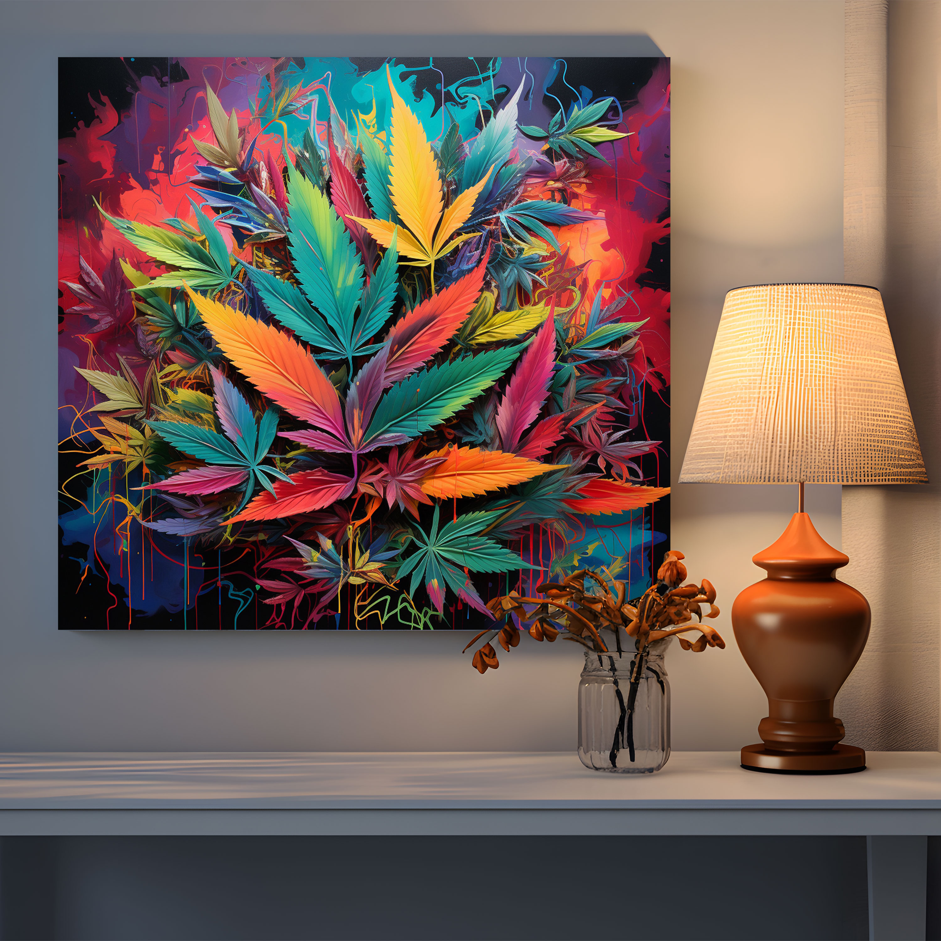 Weed Graffiti Canvas Print - Weed, Canvas Wall Art, Canvas Print, Weed