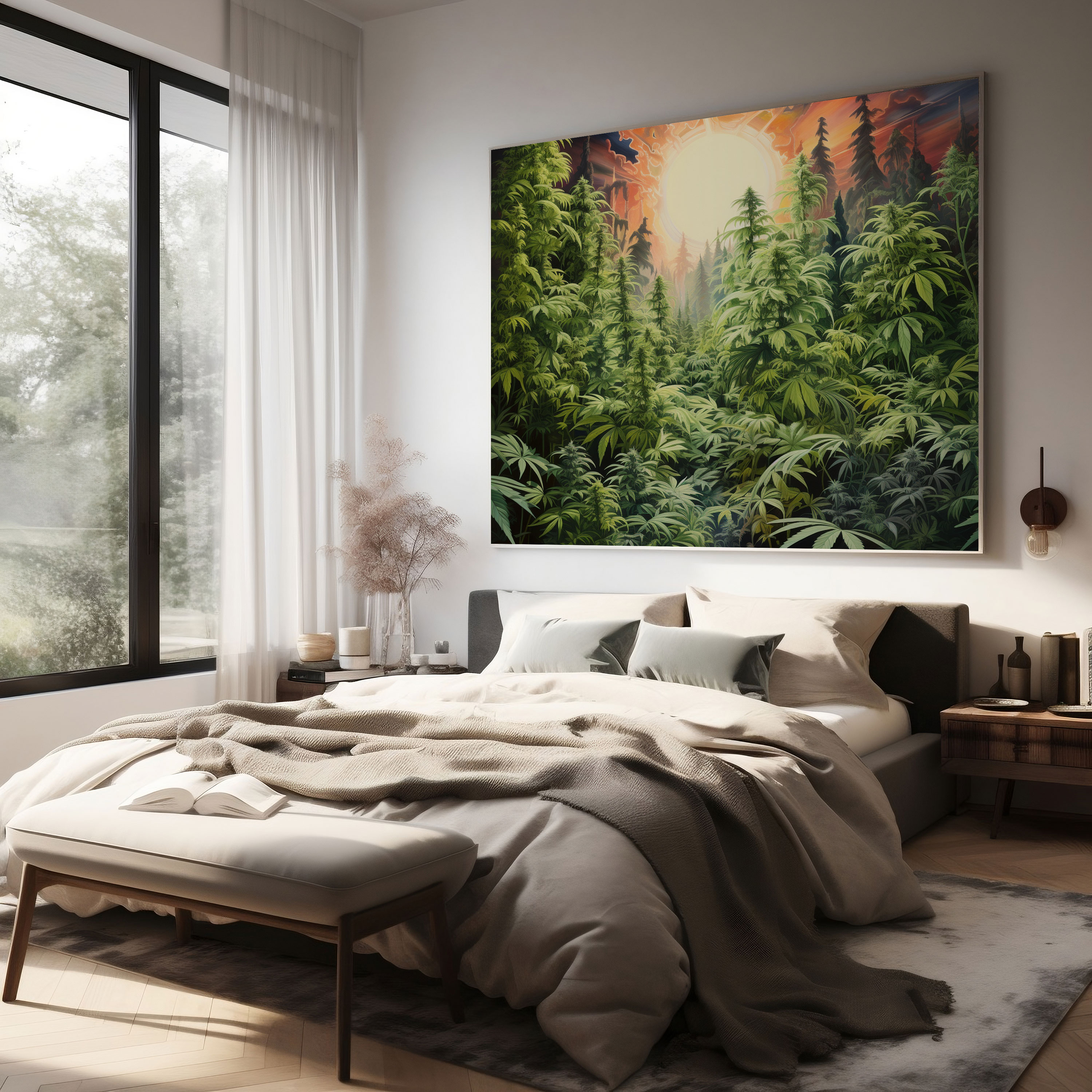 Weed Forest Canvas Print - Weed, Home Decoration, Canvas Print, Canvas