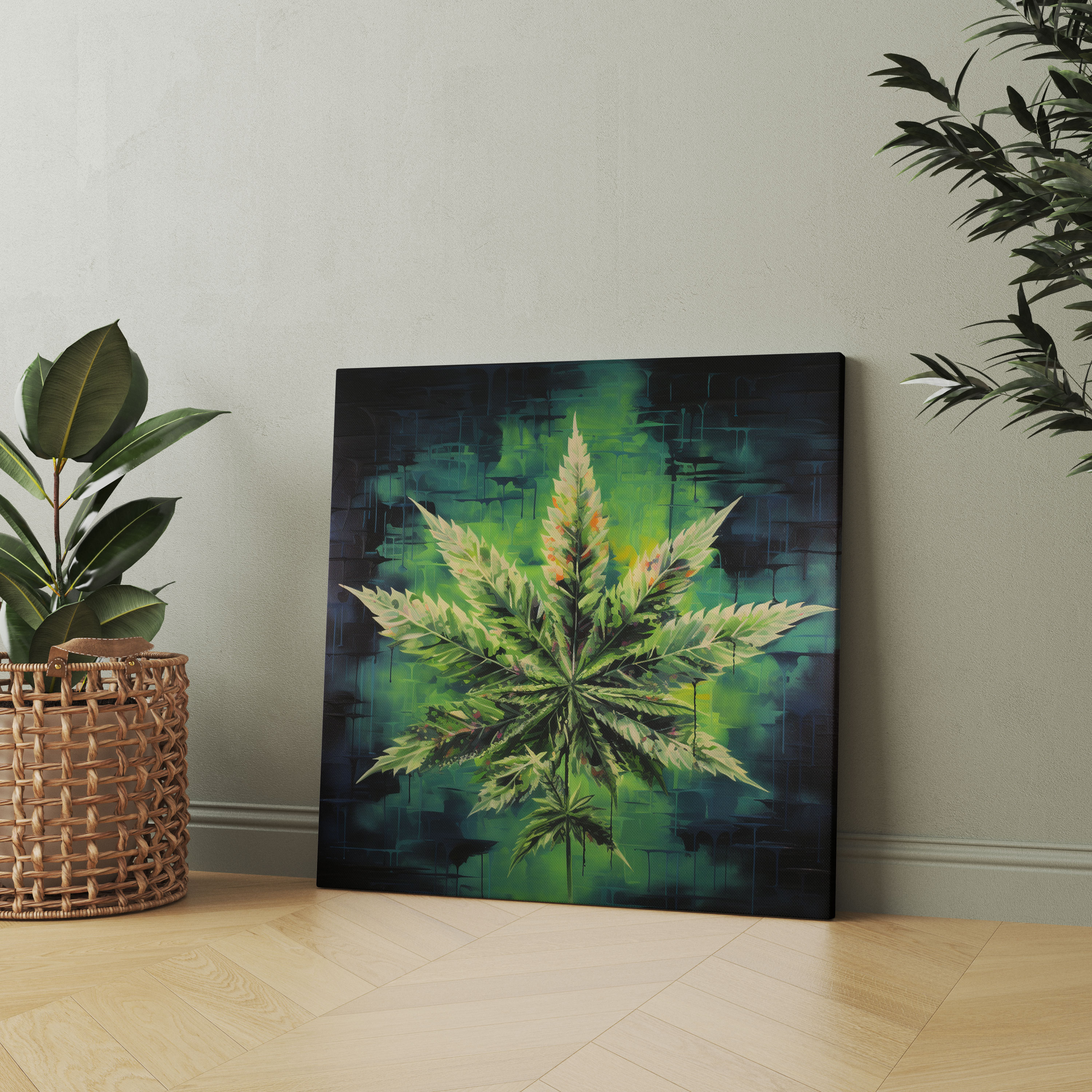 Contemporary Weed Wall Art - Weed, Contemporary Art, Home Decoration, Weed