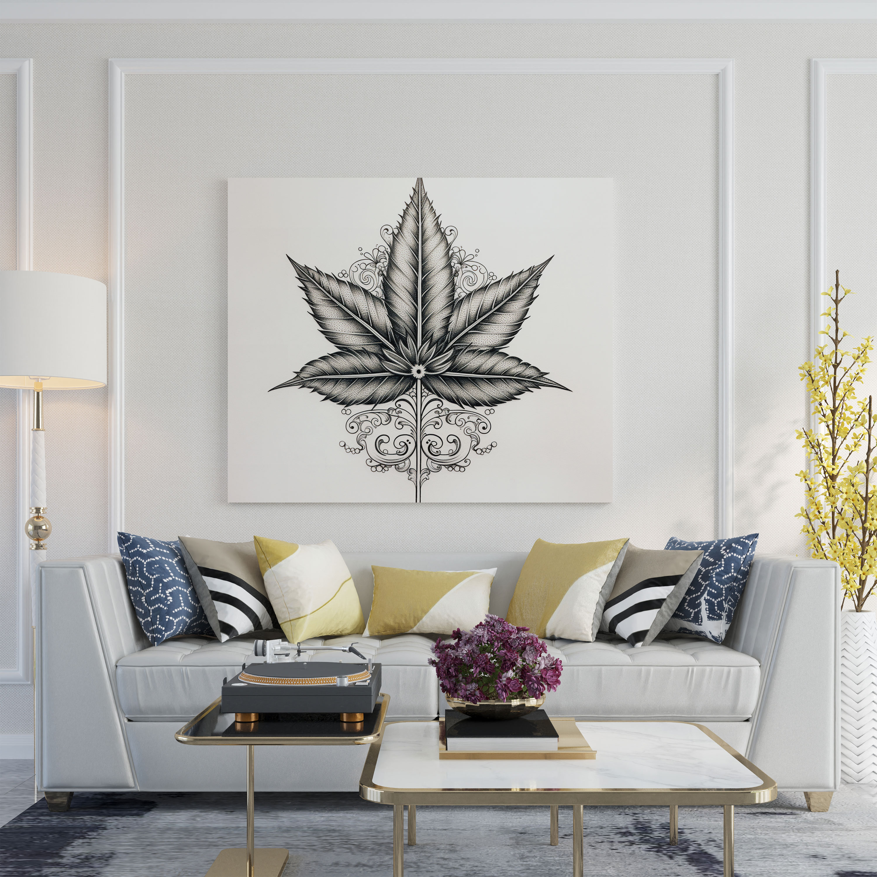 Weed Elegance Canvas Print - Weed, Timeless, Elegance, Wall Decoration