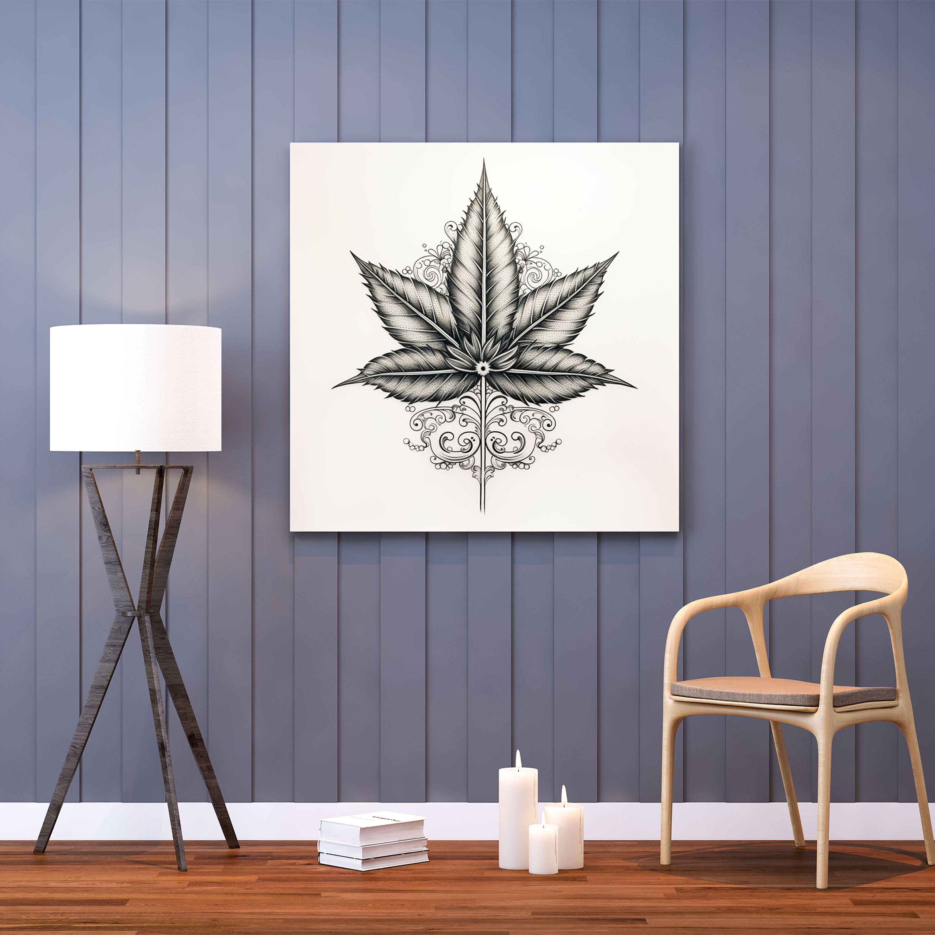 Weed Elegance Canvas Print - Weed, Timeless, Elegance, Wall Decoration