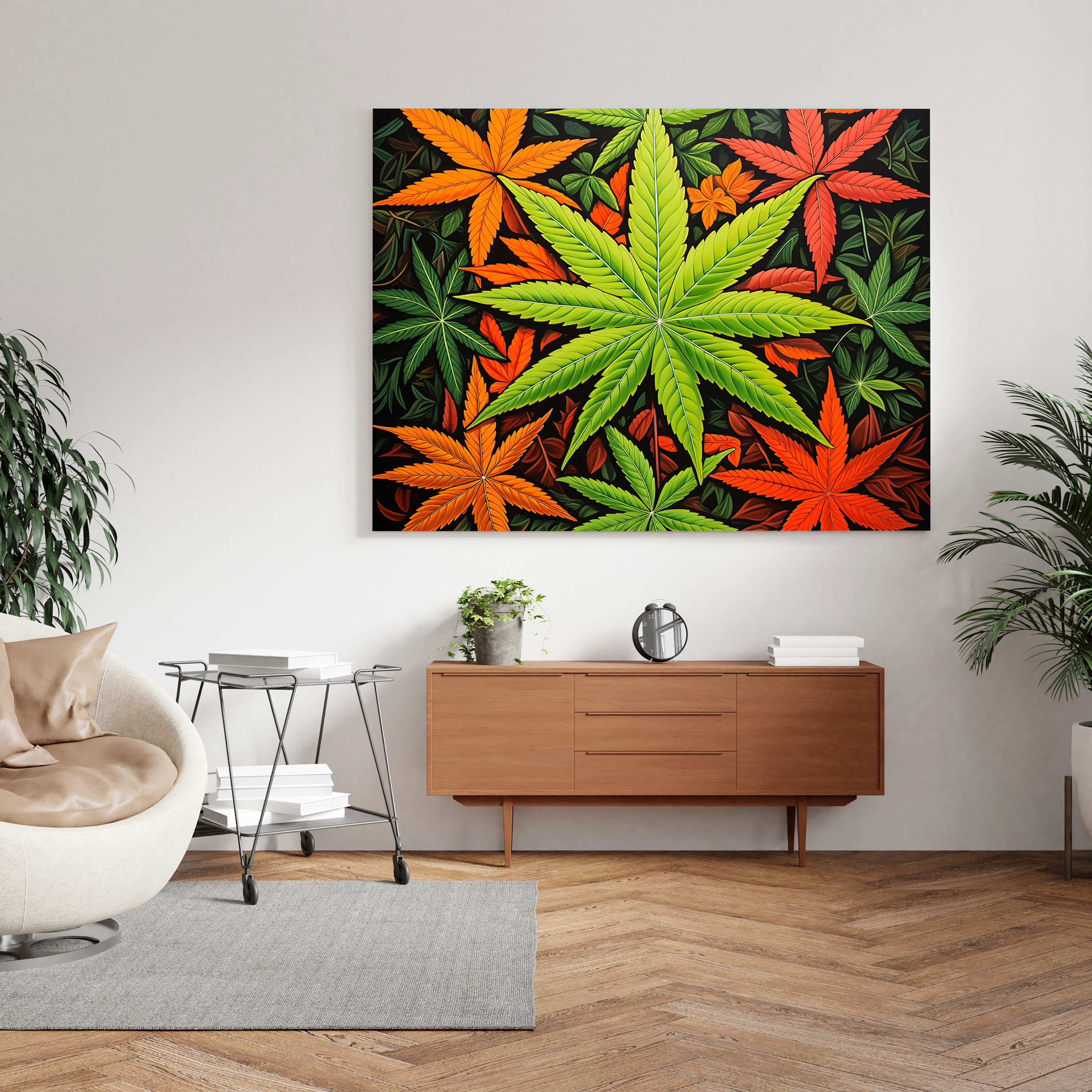 Weed Harmony Wall Art - Weed, Geometric, Modern, Harmony